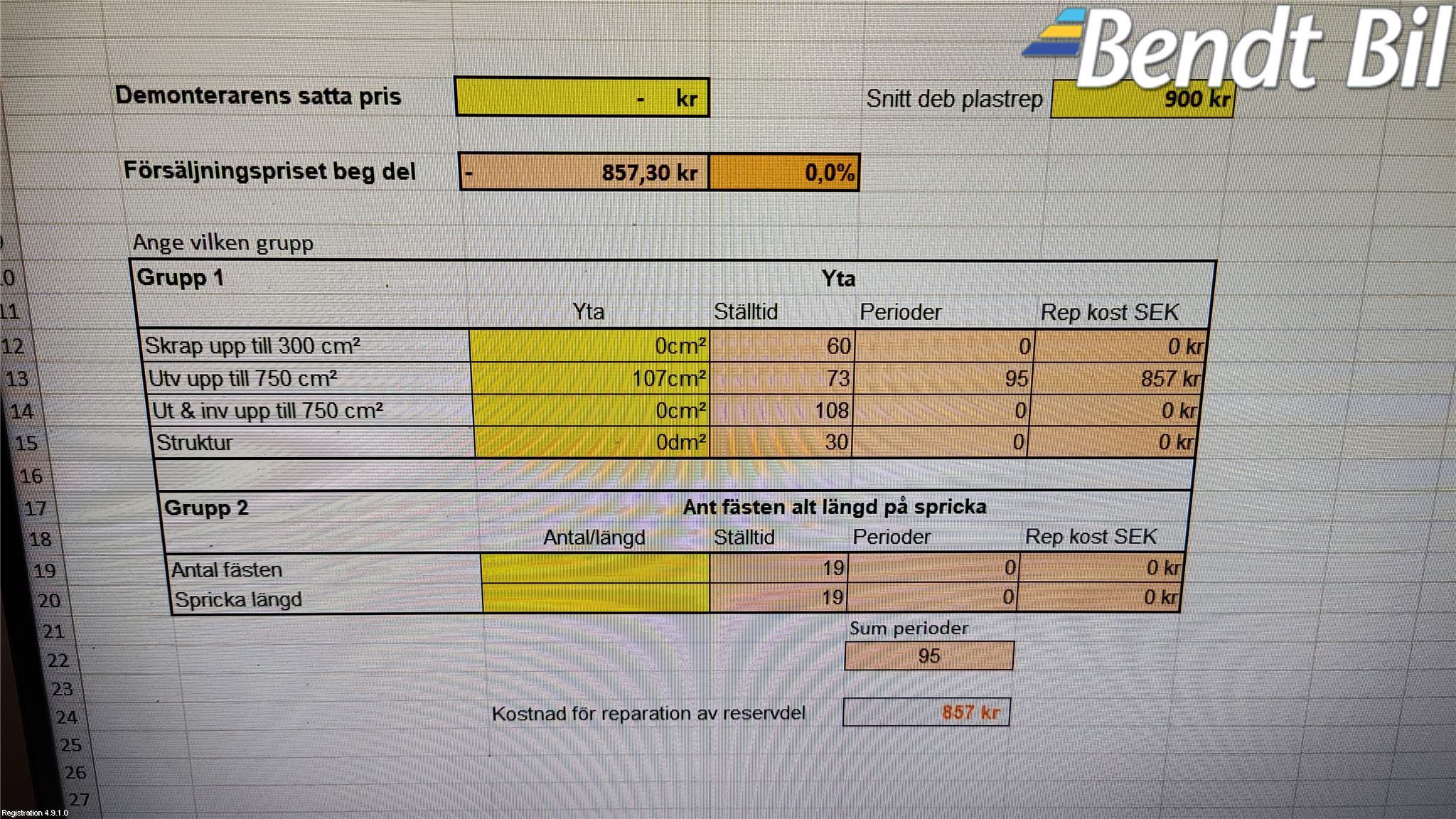 BMW 1 E87/81 5D/3D 03-11 Stötfångarbeklädnad Bak