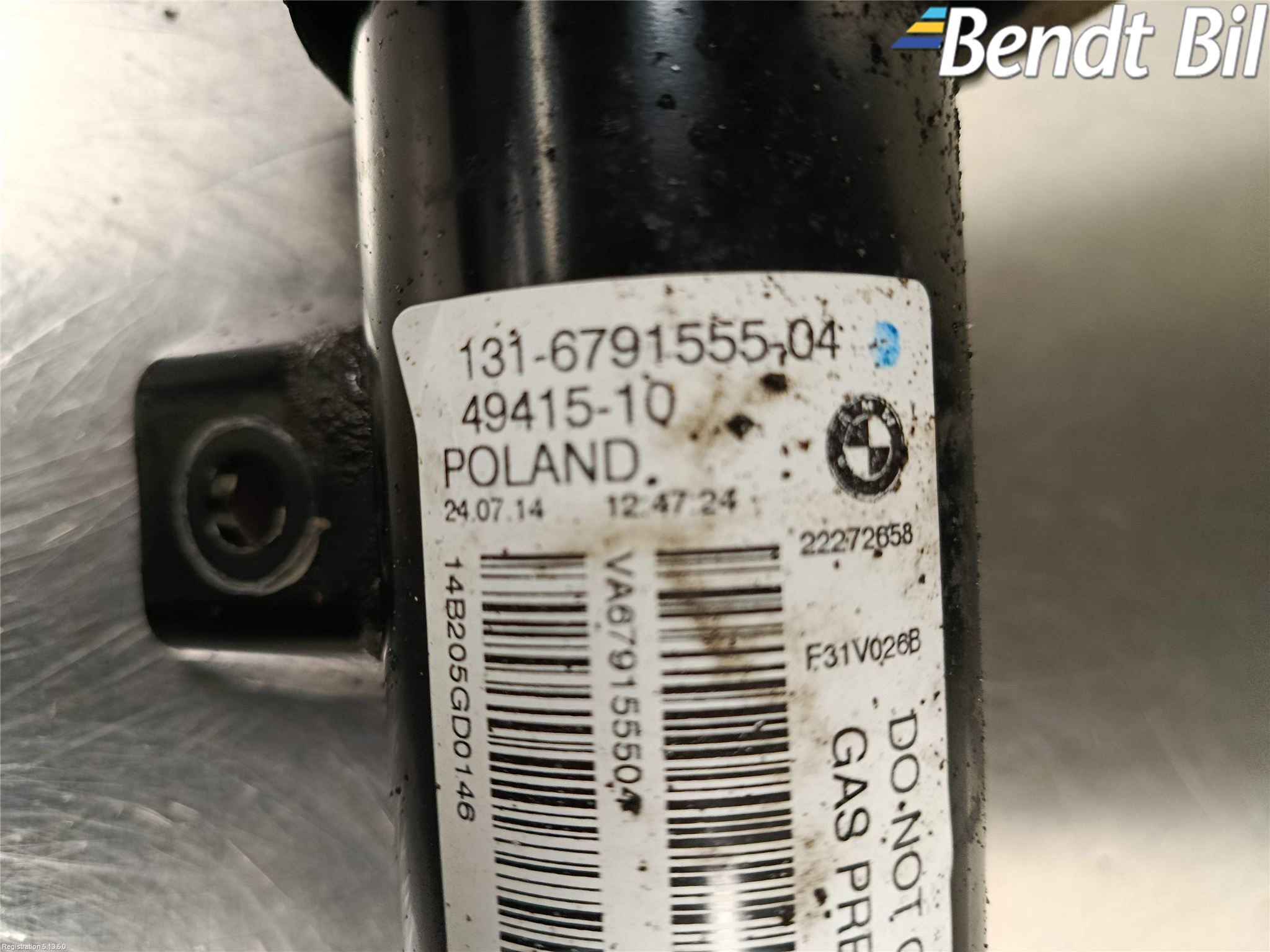 BMW 3 F30/F31/F80 12-19 Fjäderben Fram Vä Hö