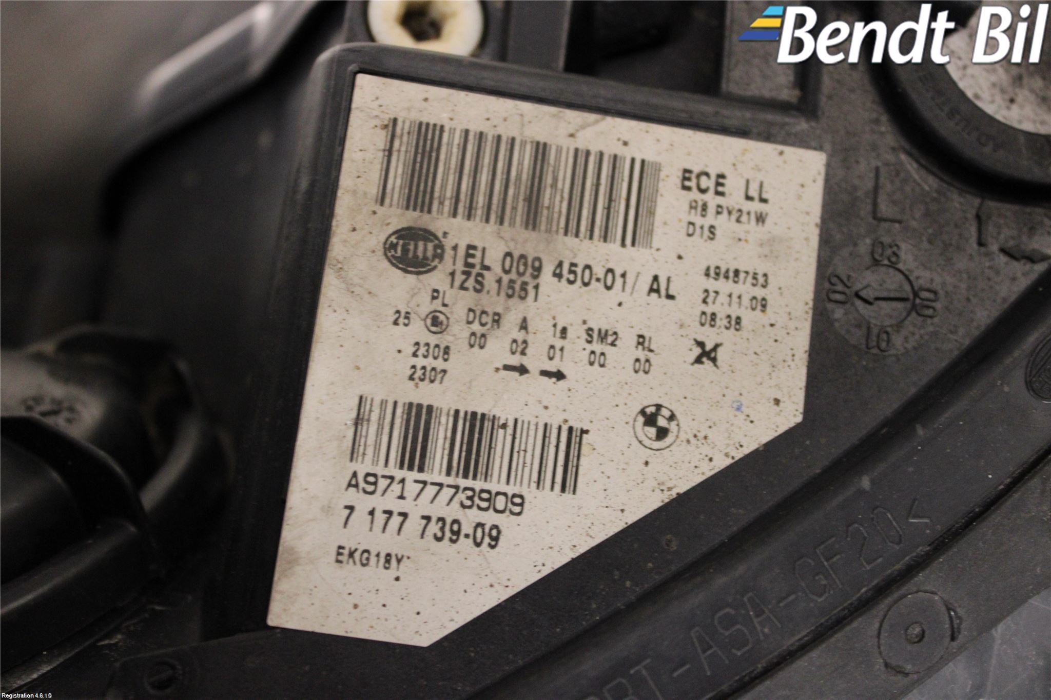 BMW 5 E60/61 Sed/Tou 02-10 Strålkastare Vänster