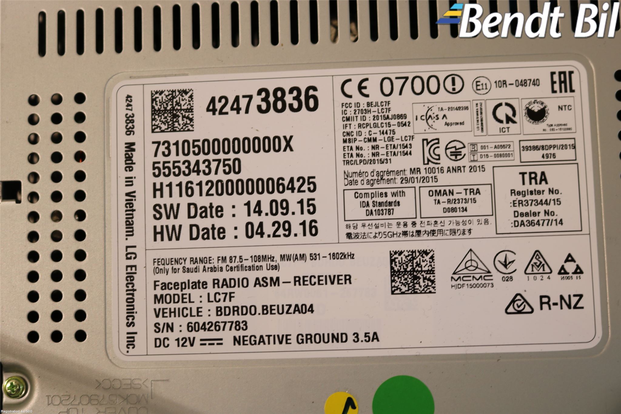 Opel CORSA E 15-19 Cd Radio - Multimediapanel