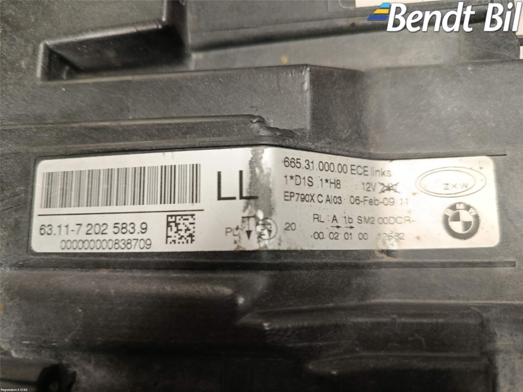 BMW 3 E90/91 SED/TOU 05-12 Strålkastare Vänster