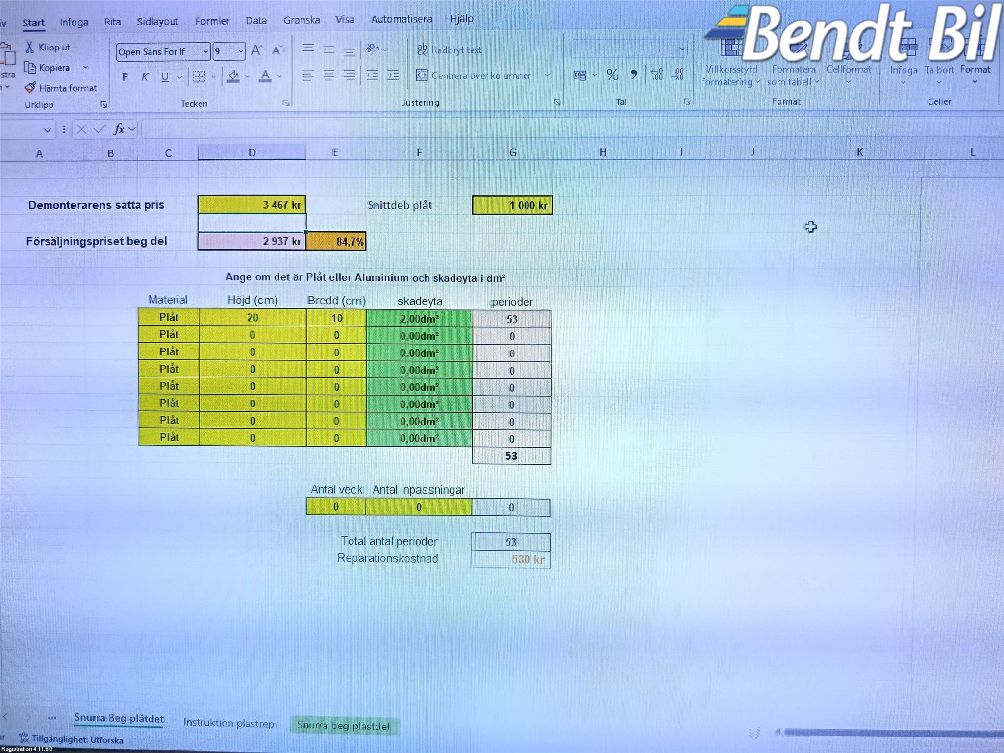 BMW 2 F45 Active Tourer 14-21 Dörr Fram Höger