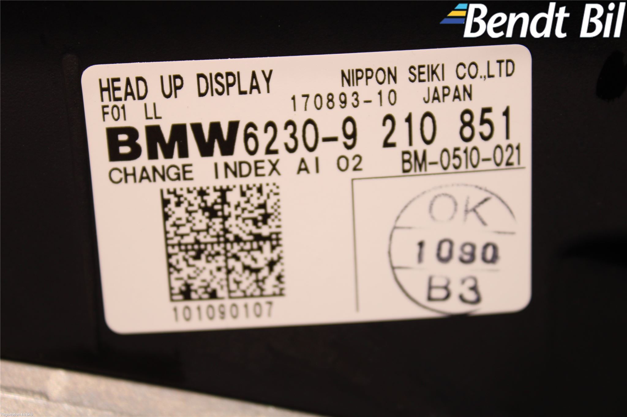 BMW 7 F01/02/03/04 09-15 Instrument Övrigt