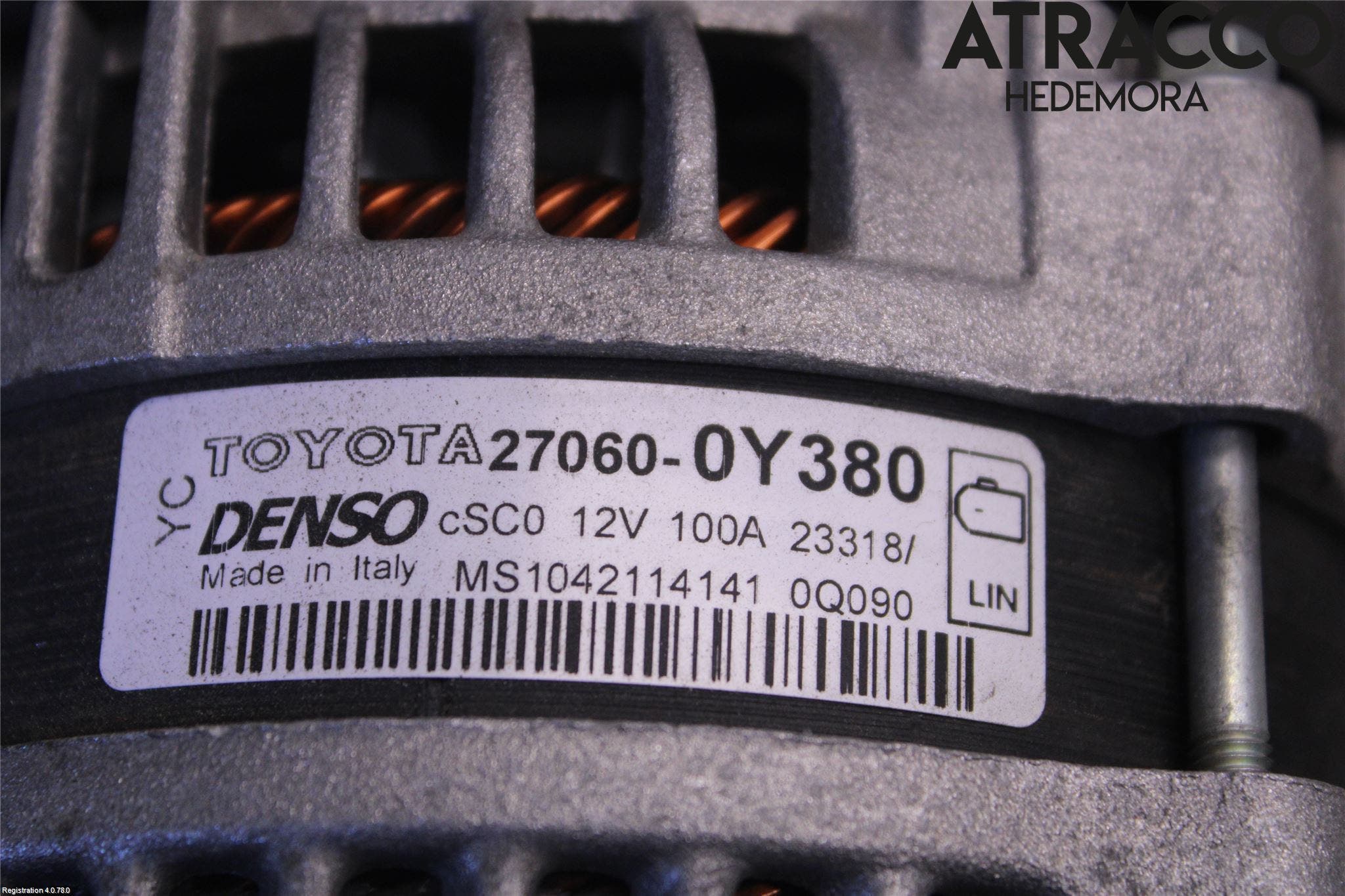 Toyota YARIS XP130 15-20 Generator