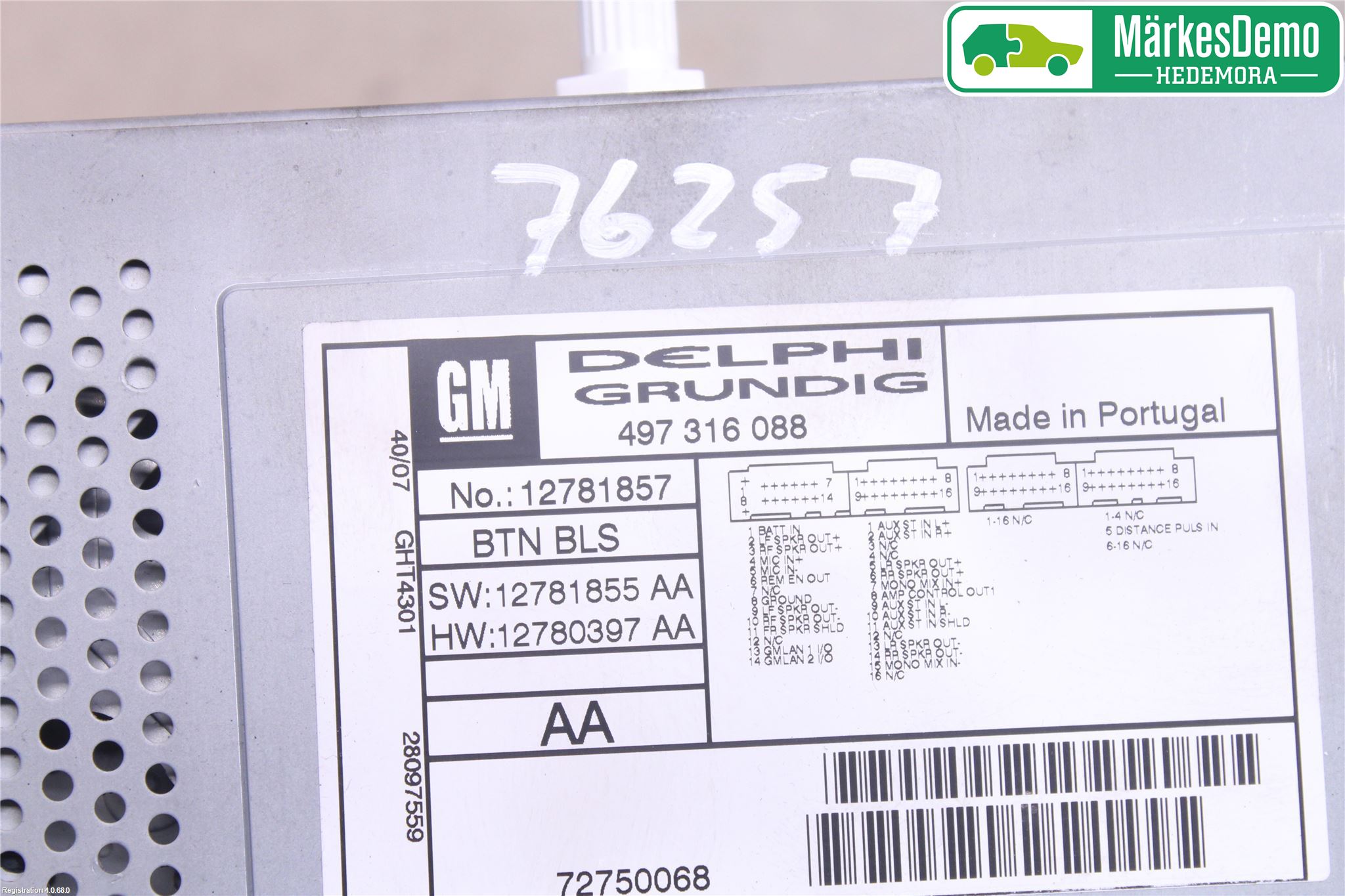 Cadillac BLS Cd Radio - Multimediapanel