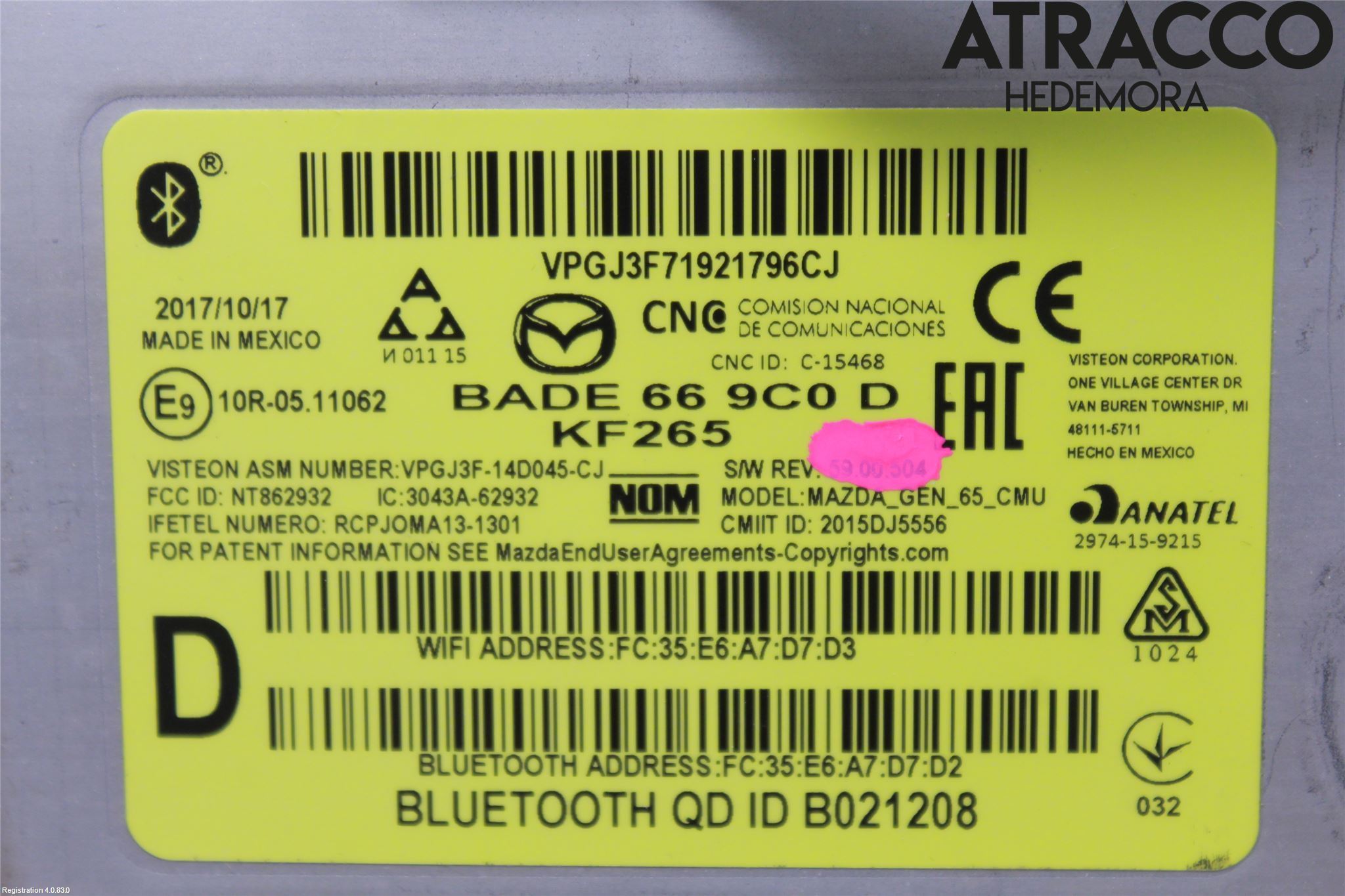 Mazda 2 (DJ) 15-22 Cd Radio - Multimediapanel