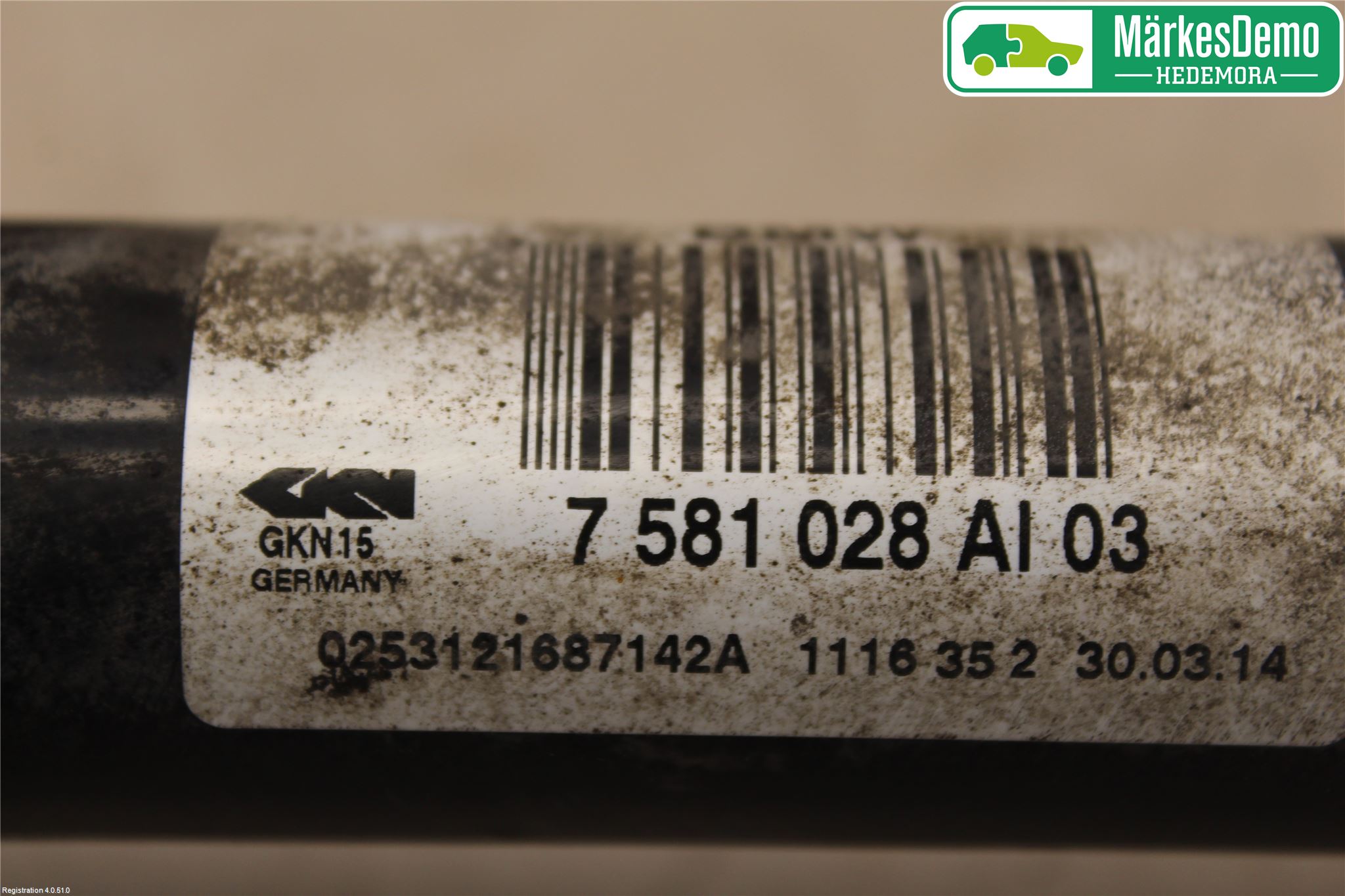 BMW 5 F10/F11/F18 09-17 Drivaxel Bak Höger