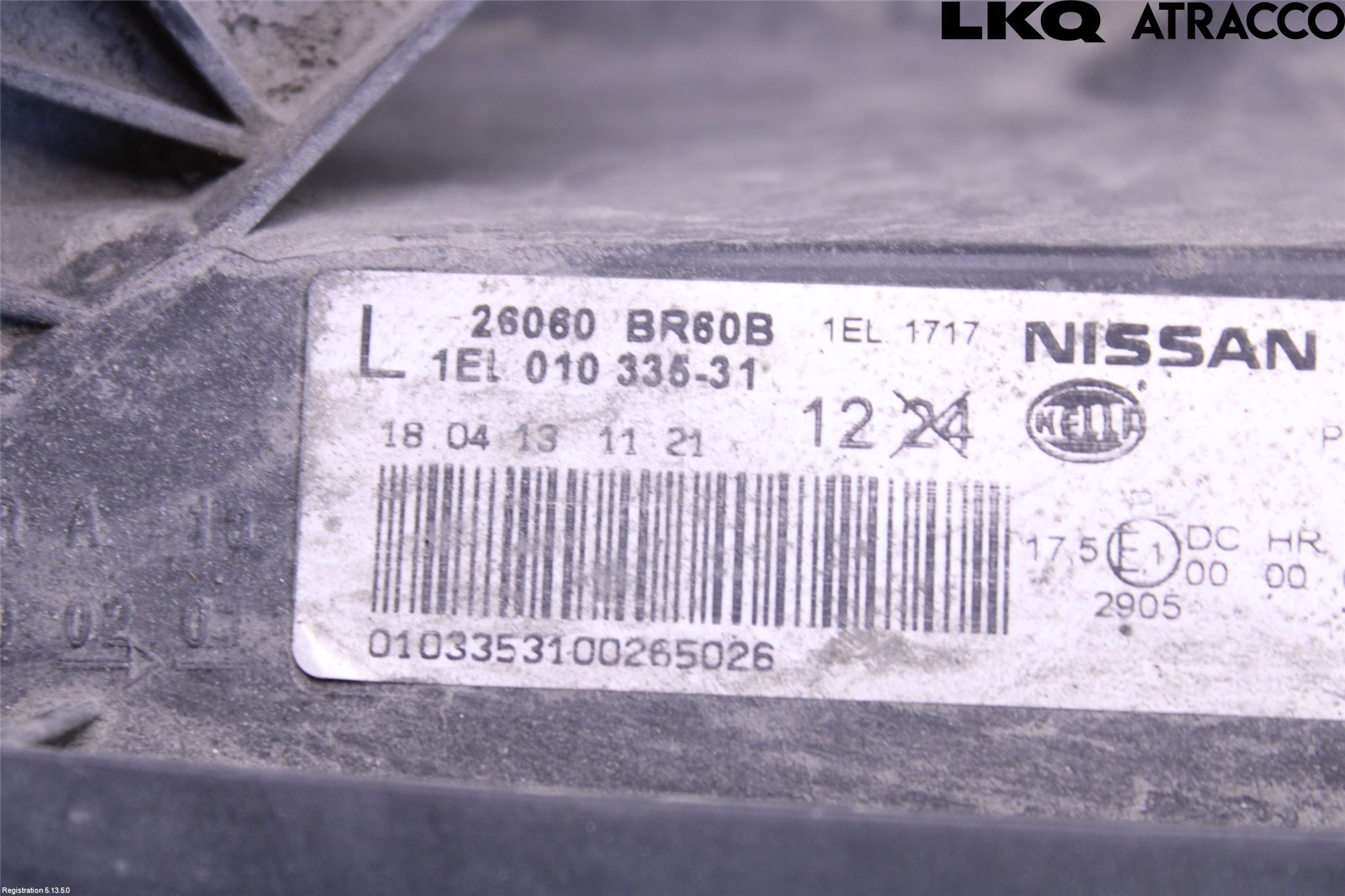 Nissan QASHQAI 10-14 Strålkastare Vänster