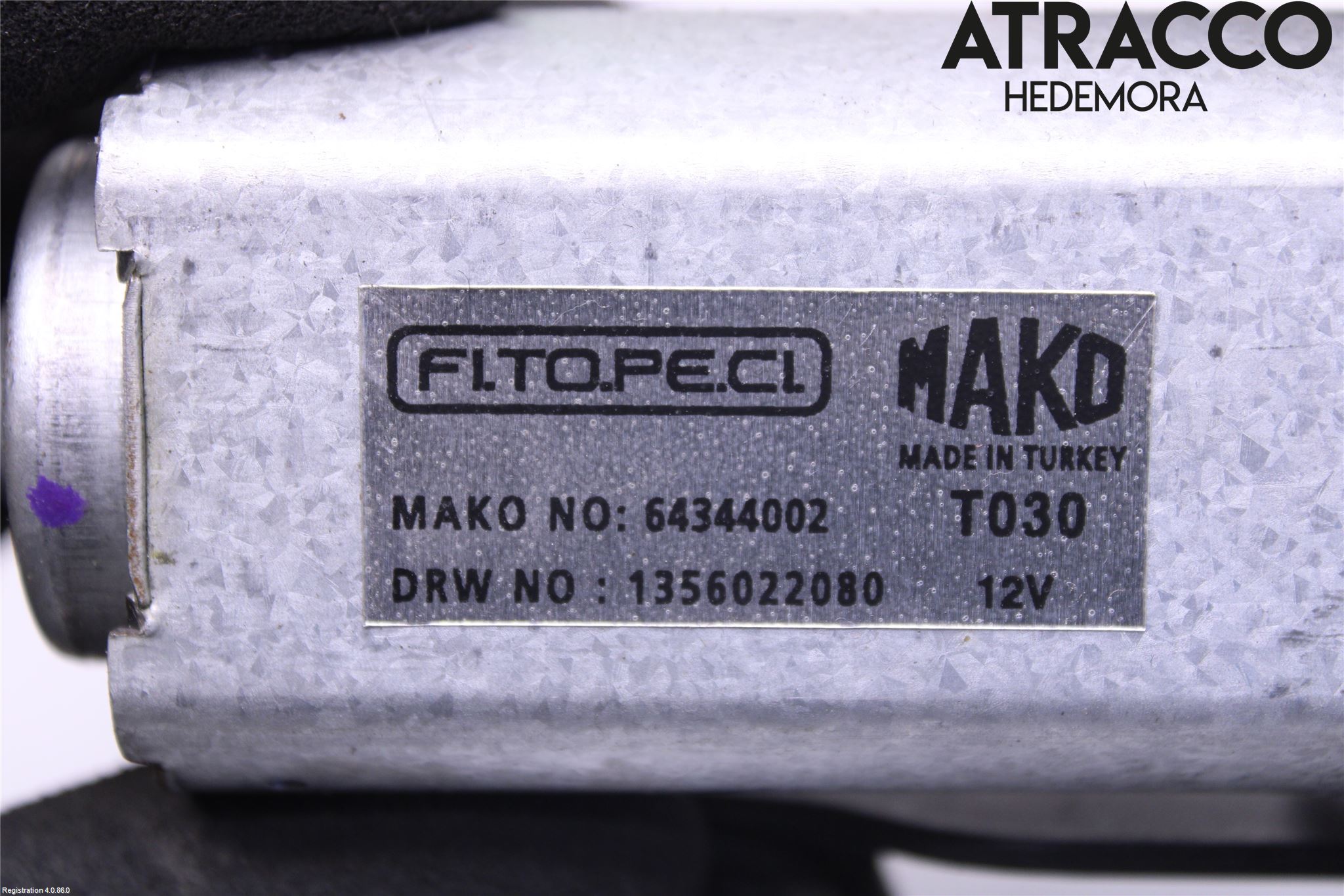 Fiat FIORINO Torkarmotor Baklucka