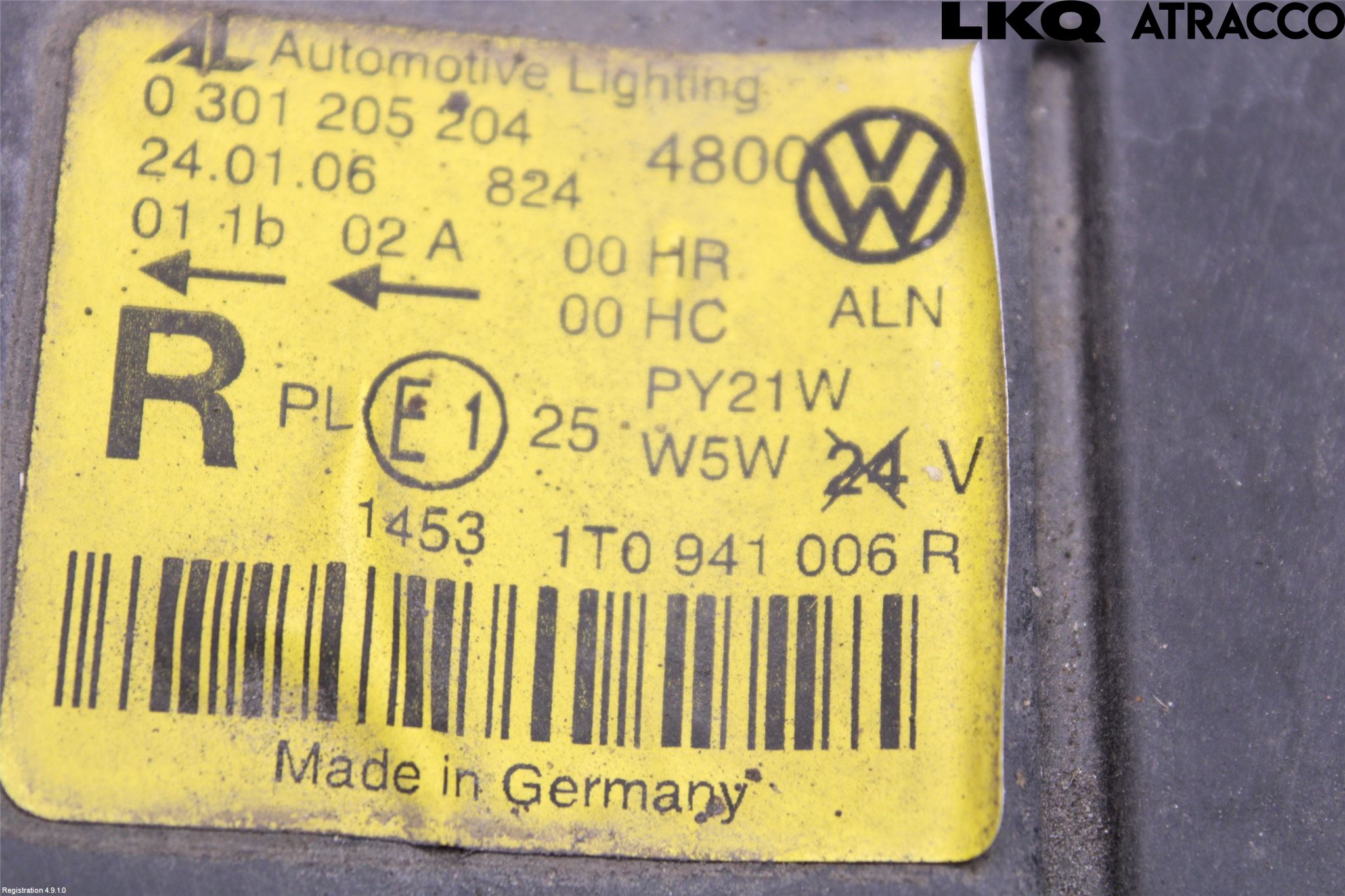 Volkswagen VW TOURAN 03-10 Strålkastare Höger