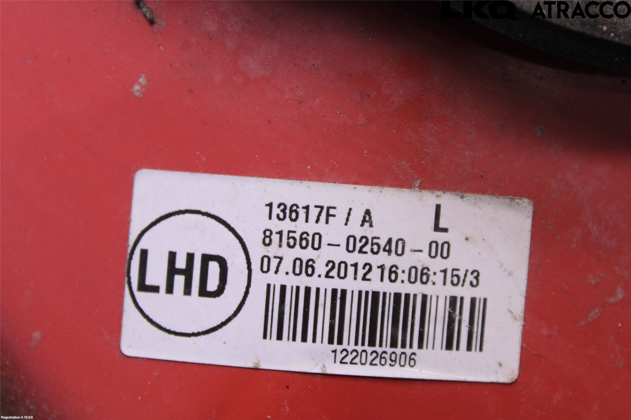 Toyota AURIS 10-12 Bakljus Vänster