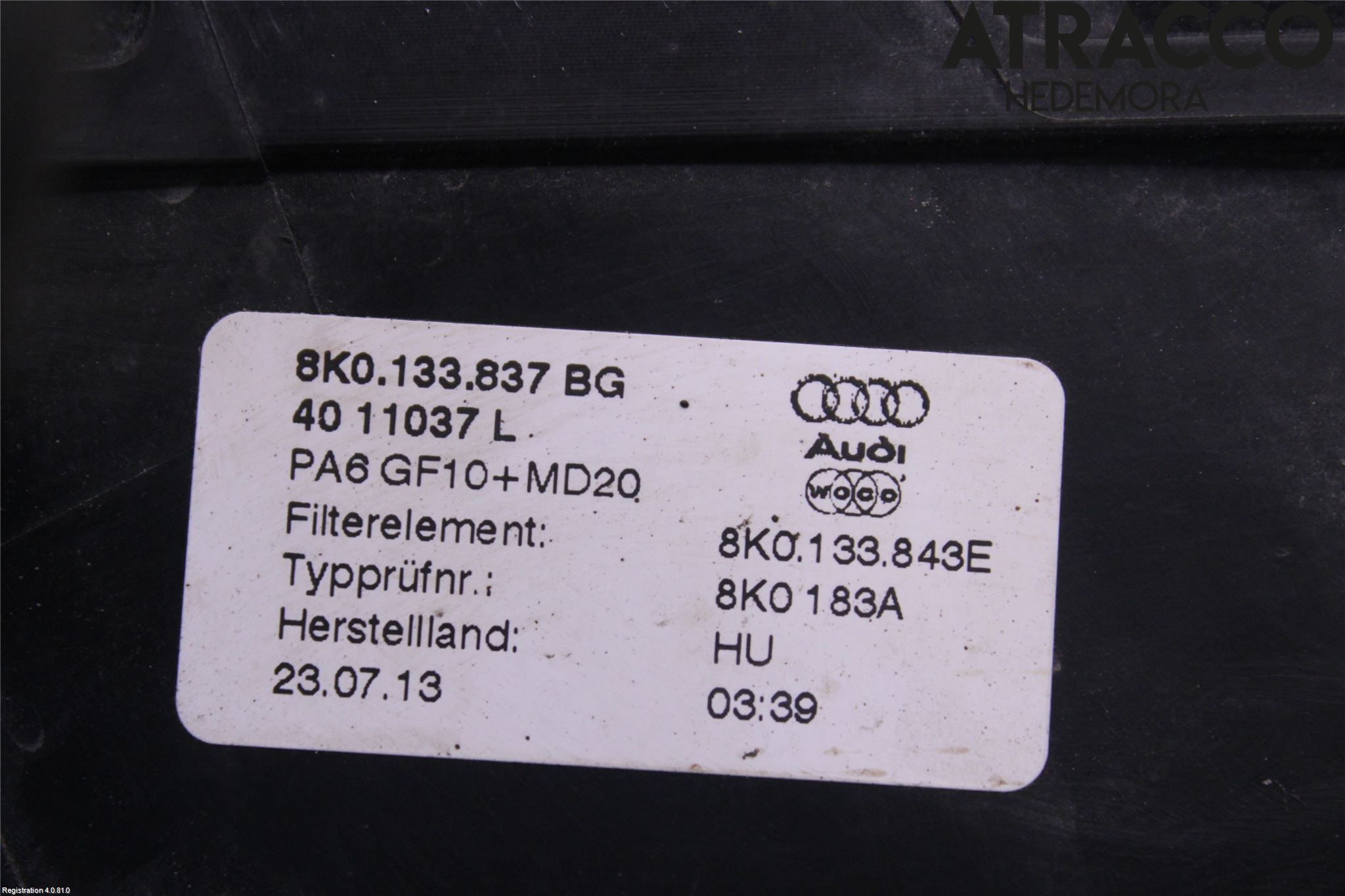 Audi A4 ALLROAD 09-16 Luftrenare