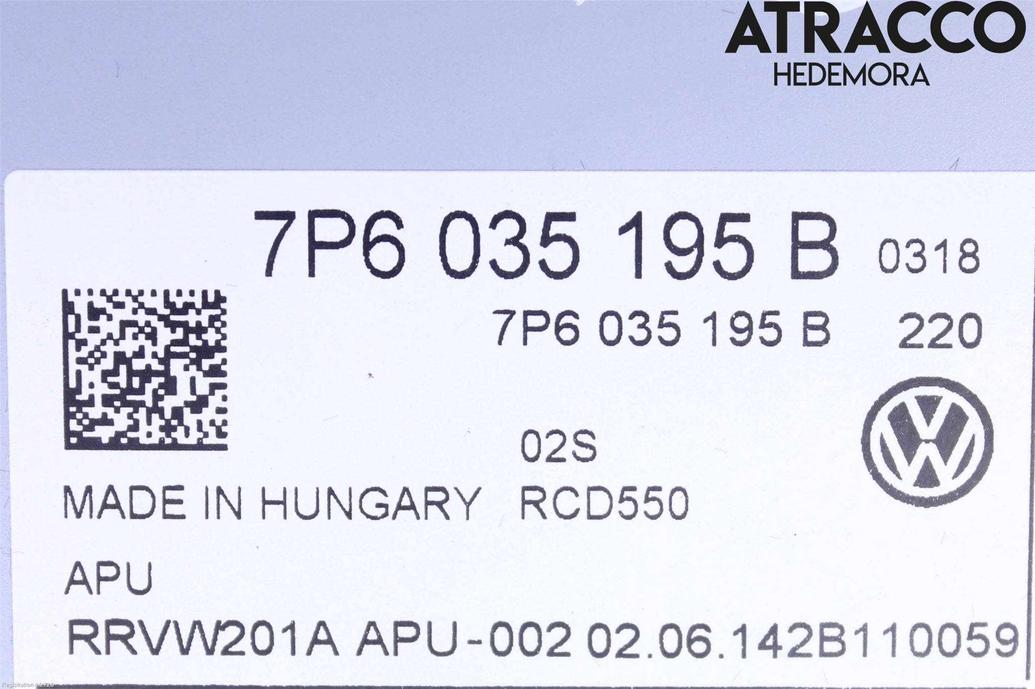 Volkswagen VW TOUAREG 7P 11-18 Cd Radio - Multimediapanel