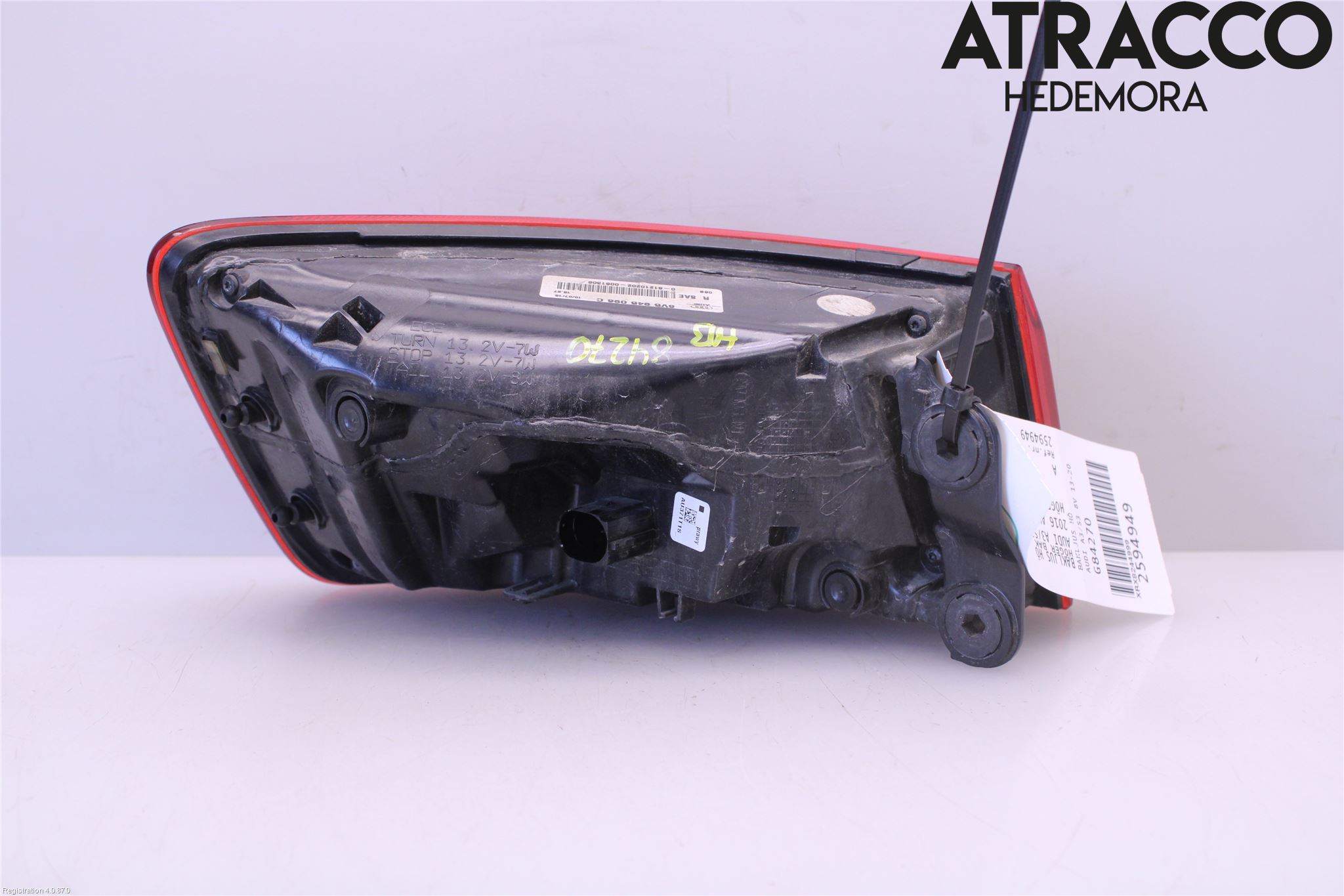 Audi A3/S3 8V 13-20 Bakljus Höger