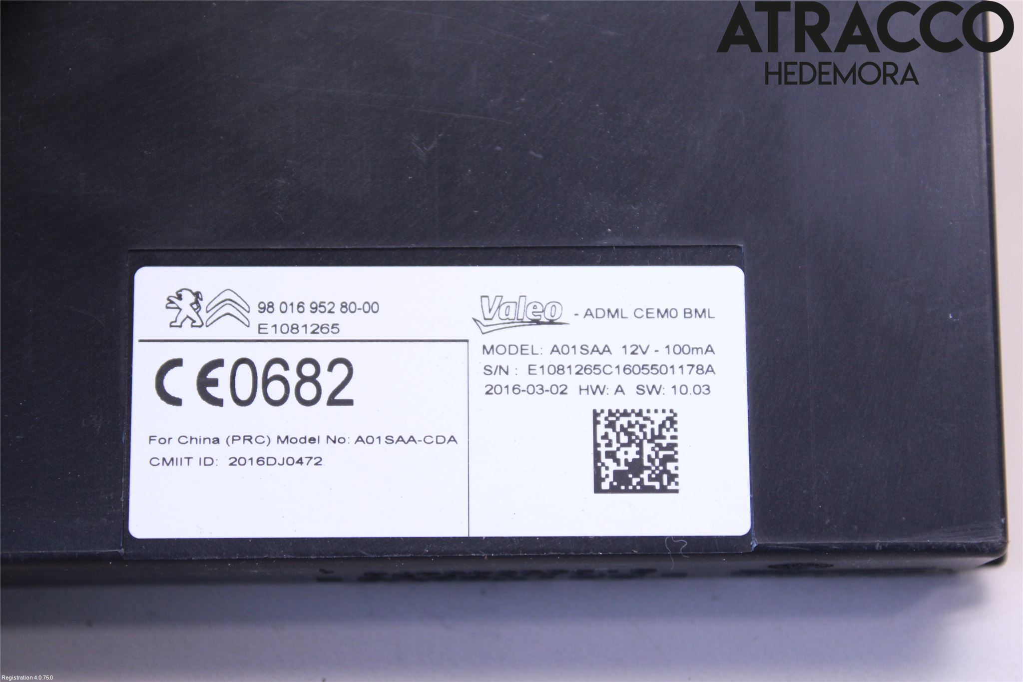 Citroen C4 GRAND PICASSO 14-18 Styrenhet Nyckellöst System