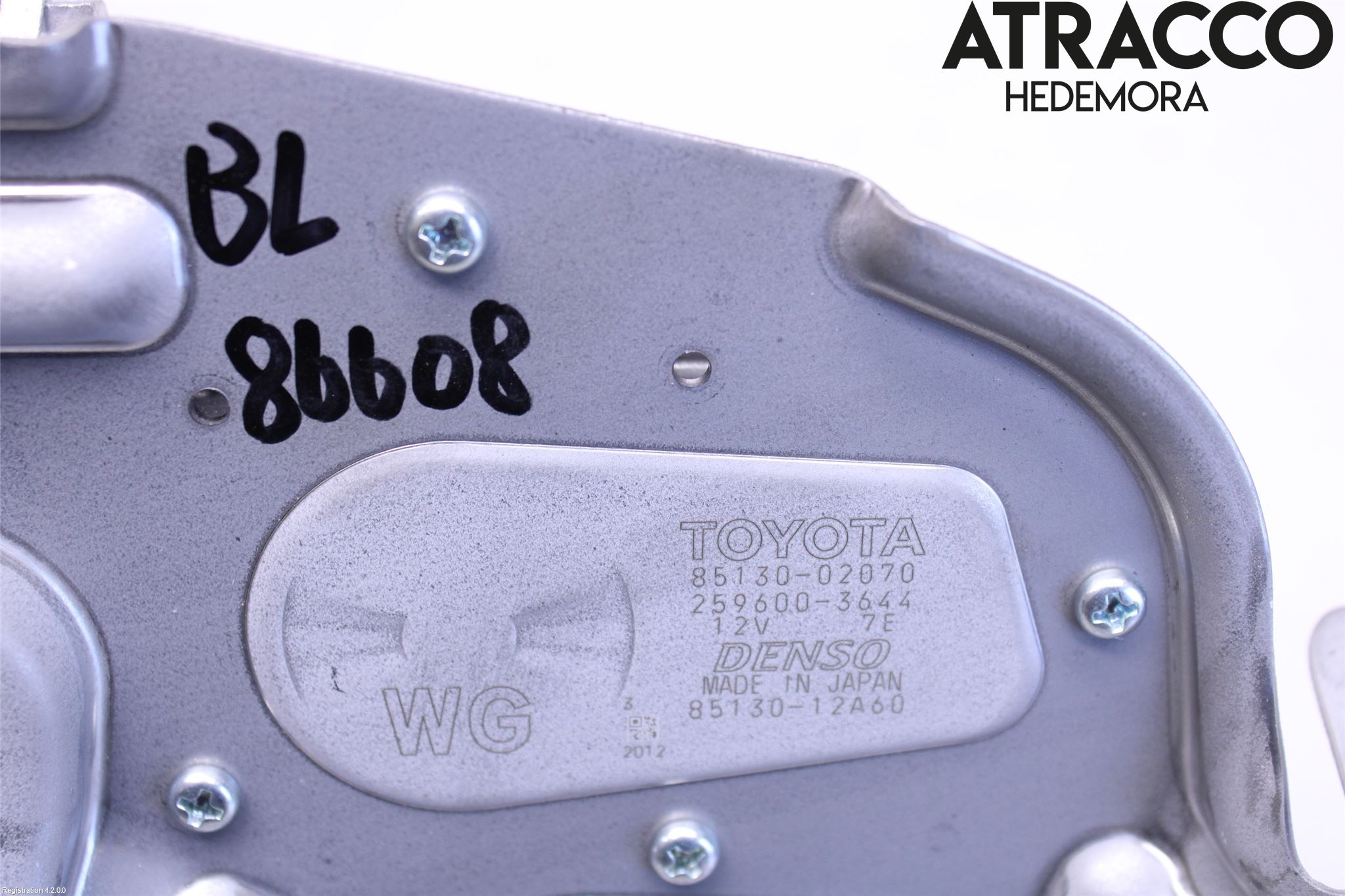 Toyota COROLLA 19- Torkarmotor Baklucka