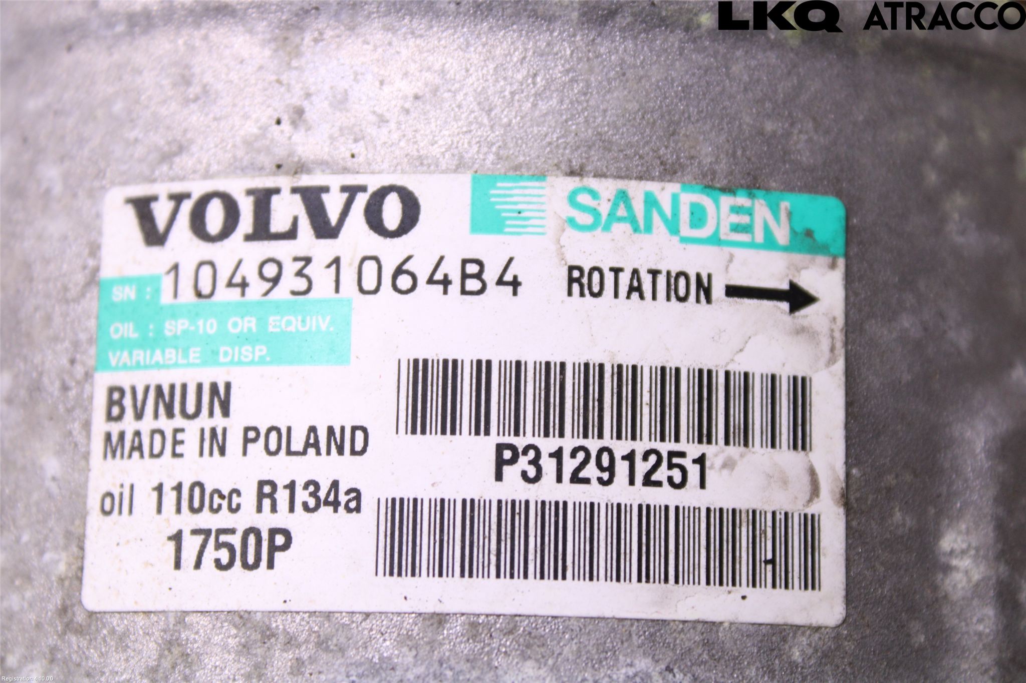 Volvo V40 12-19 Ac Kompressor