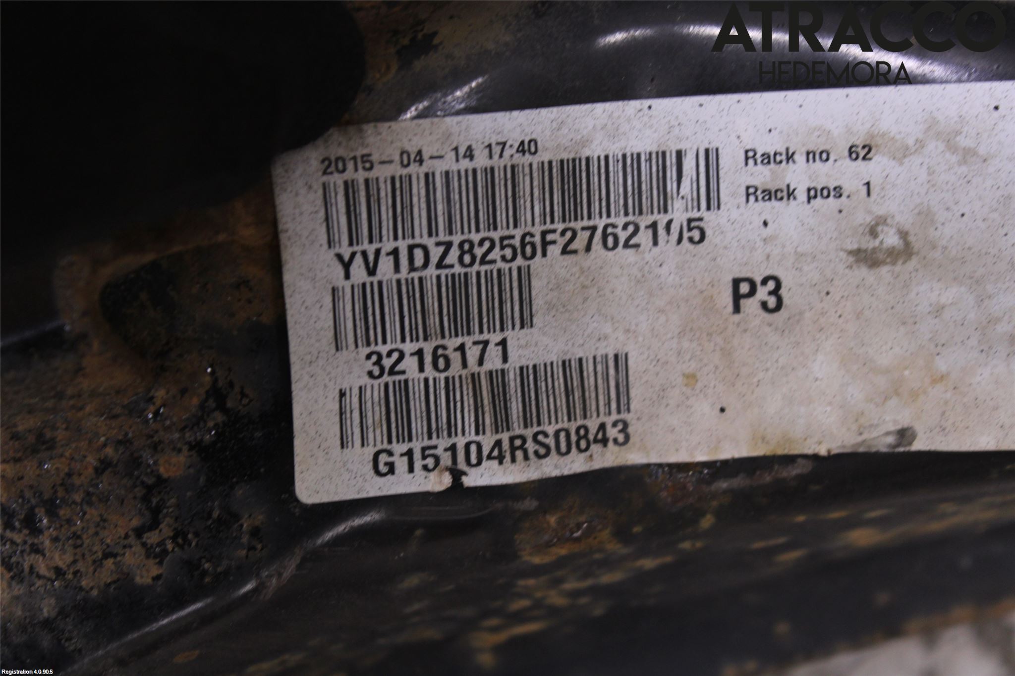 Volvo XC60 14-17 Bakaxelbalk