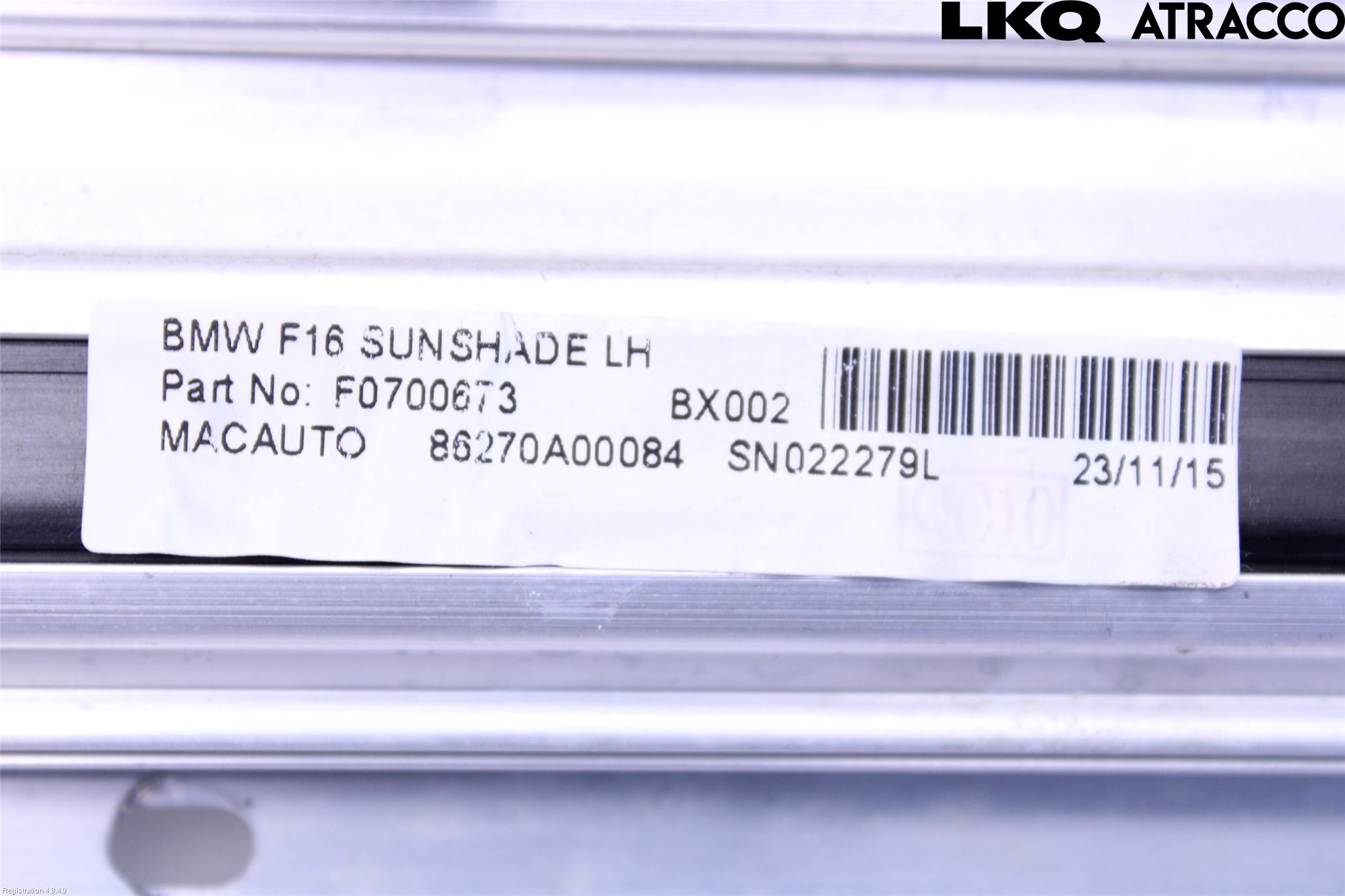 BMW X6 F16 14-19 Insynskydd