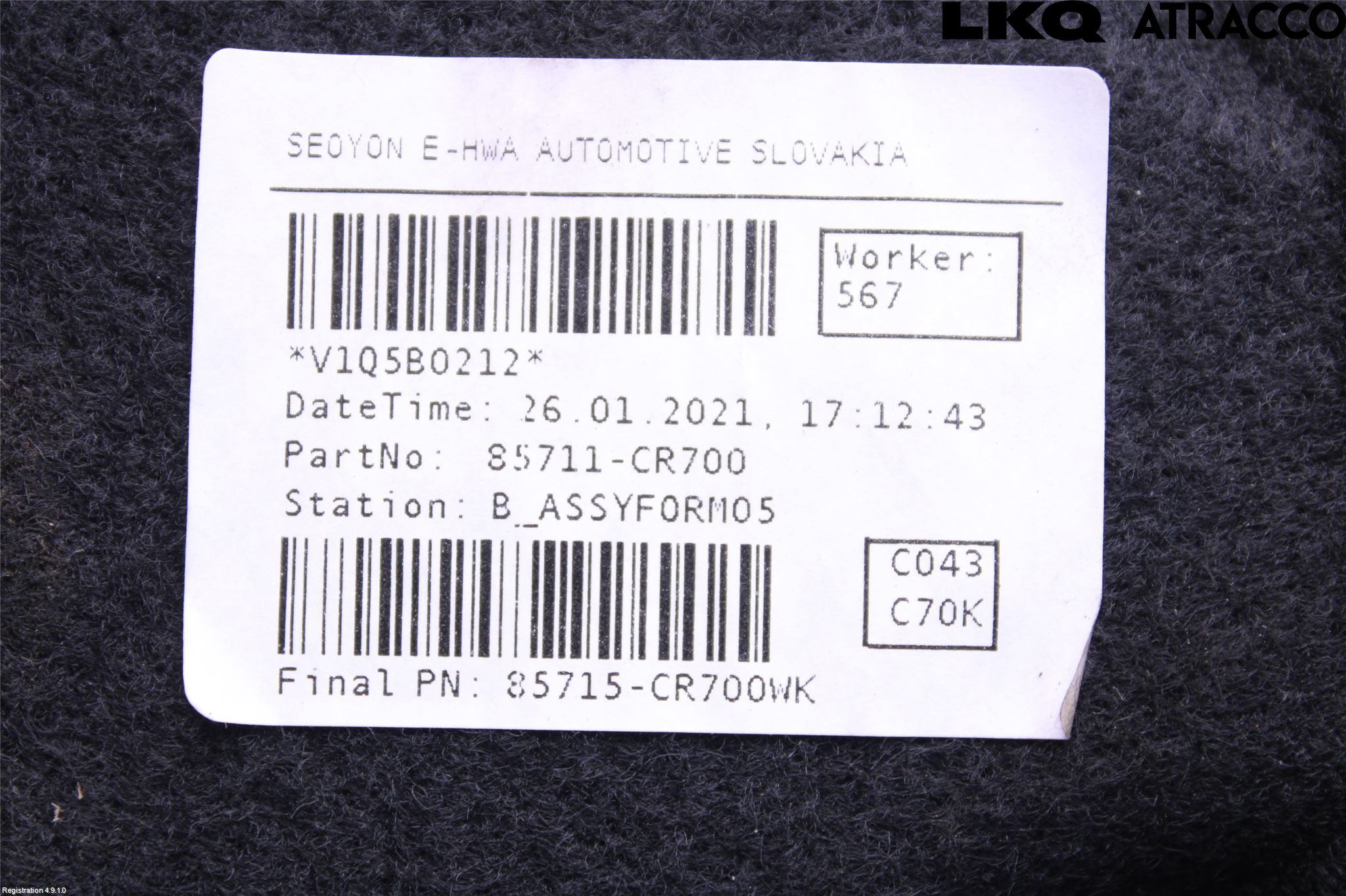 Kia XCEED 19- Bagage Golv