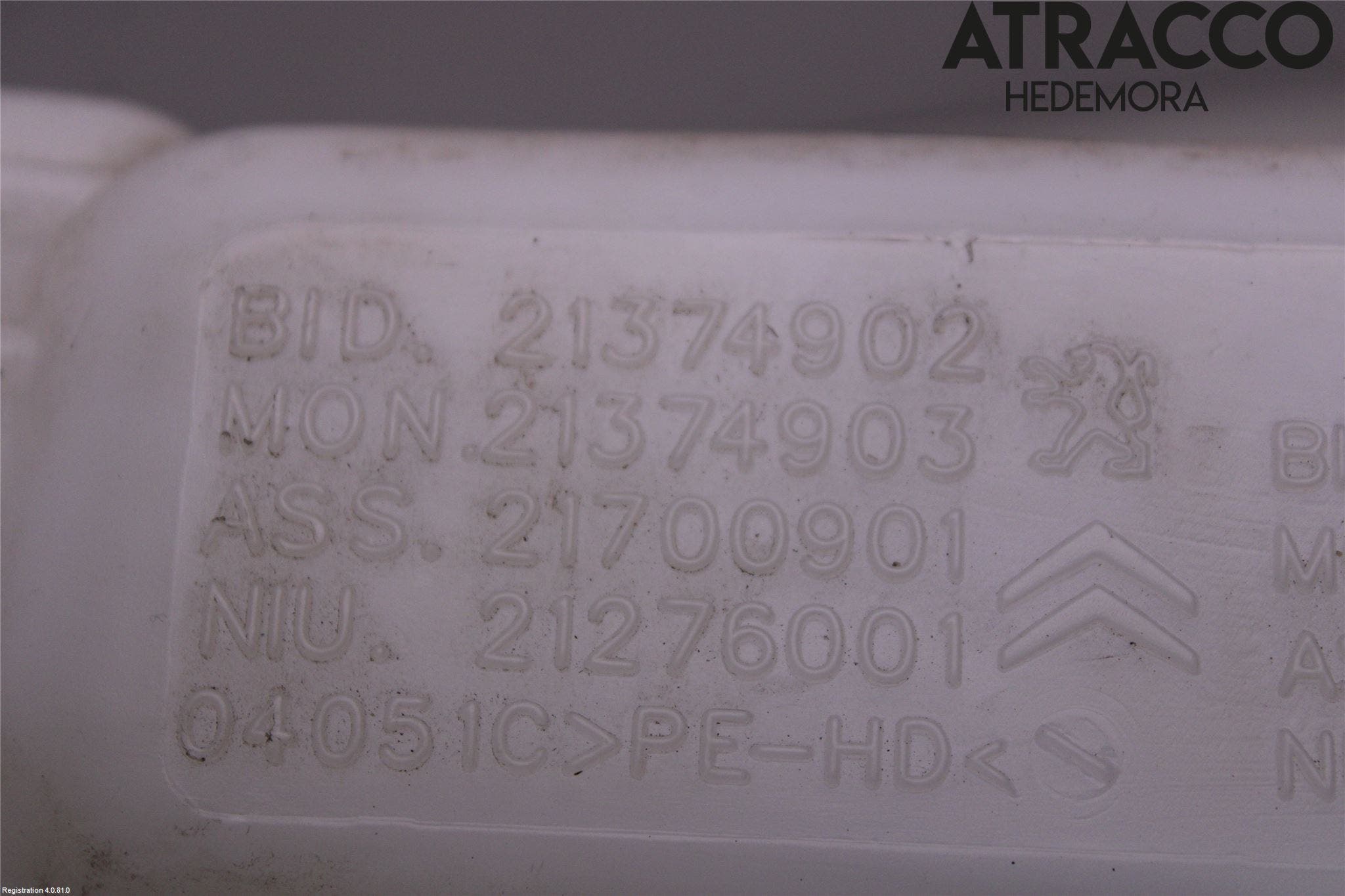 Peugeot PARTNER 16-18 Spolartank Vindruta