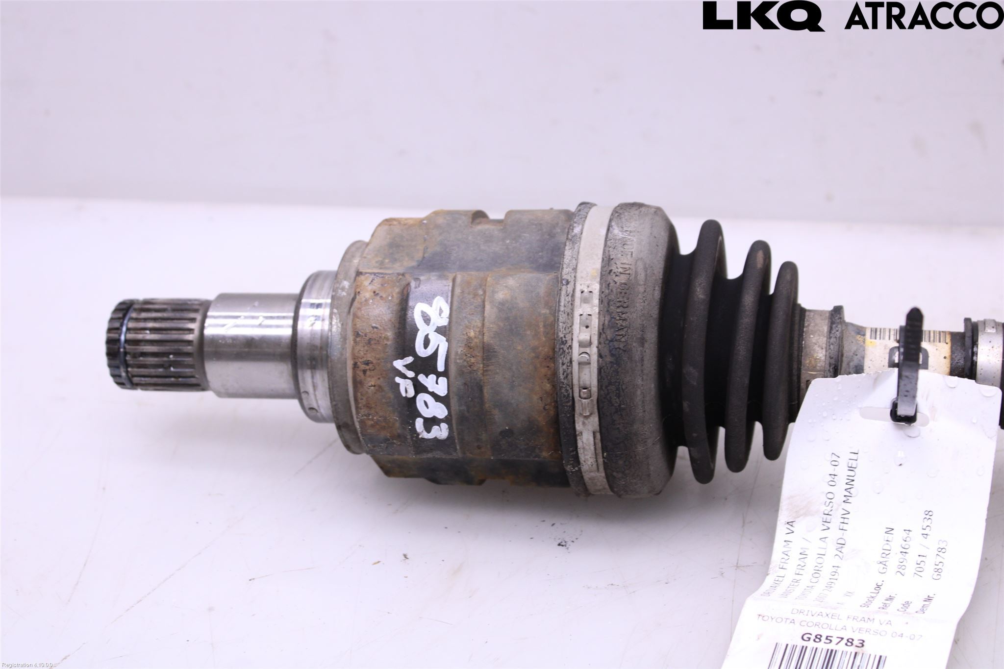 Toyota COROLLA VERSO 04-07 Drivaxel Fram Vänster