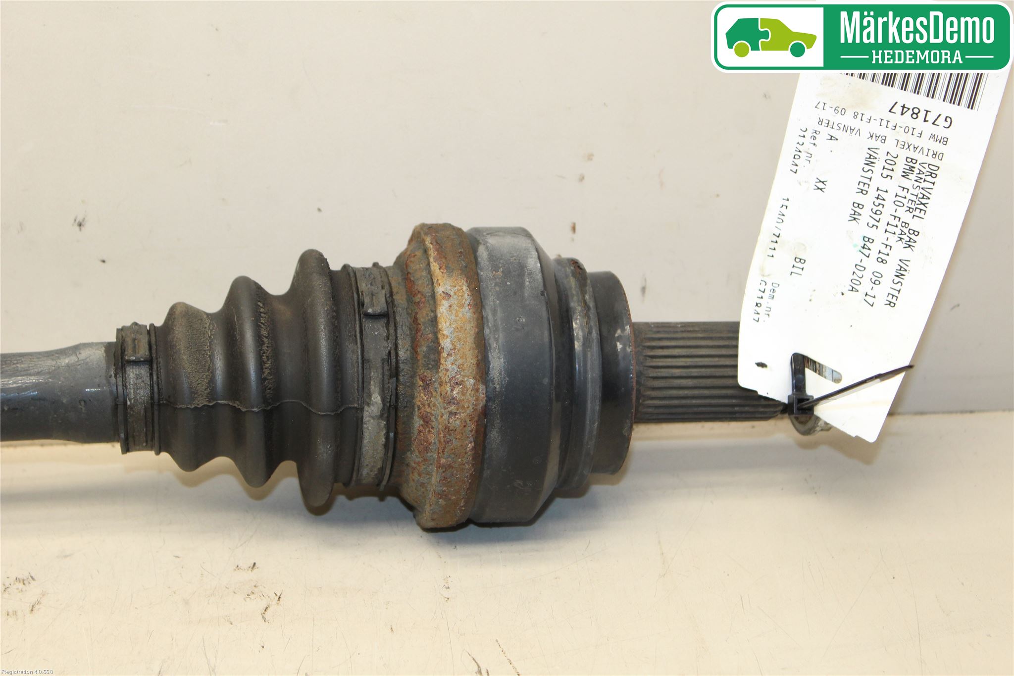 BMW 5 F10/F11/F18 09-17 Drivaxel Bak Vänster