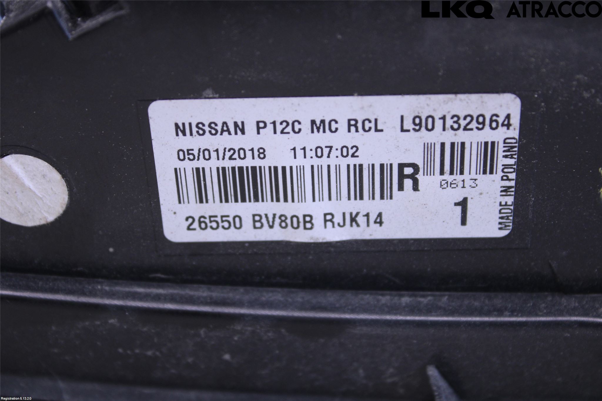 Nissan JUKE 14-19 Bakljus Höger