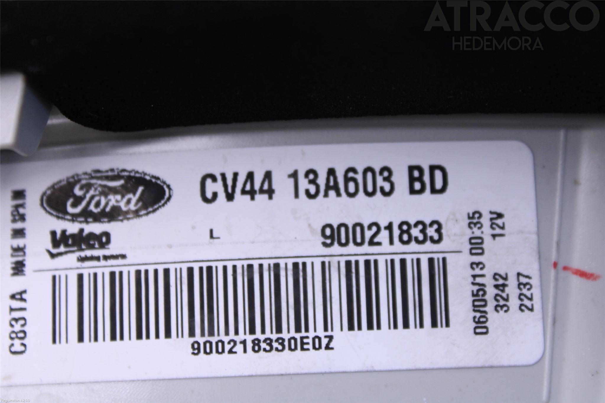 Ford KUGA 13-16 Bakljus Lucka Vä