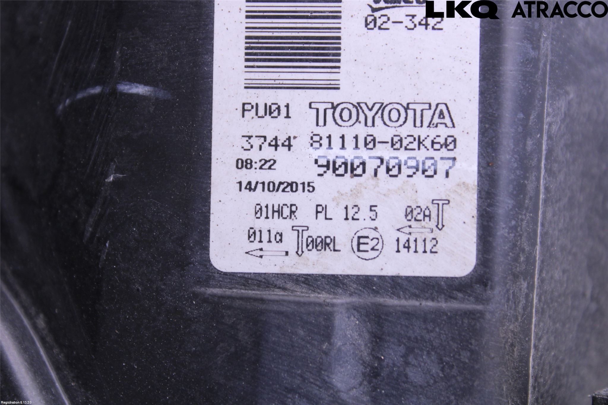 Toyota AURIS 13-19 Strålkastare Höger