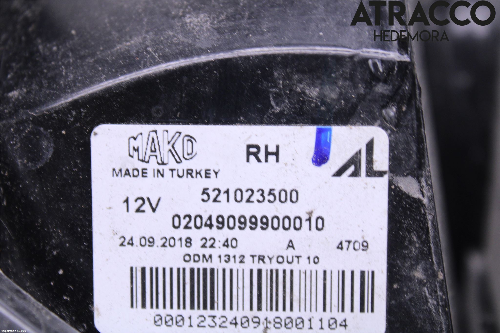 Fiat PANDA 12- Bakljus Höger