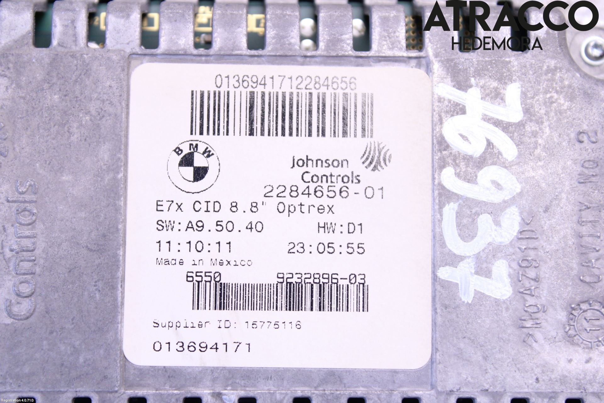 BMW X6 E71/E72   08-14 Cd Radio - Multimediapanel