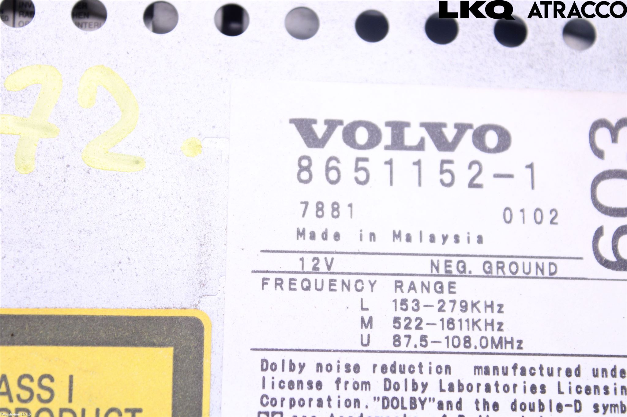 Volvo S60 01-04 Cd Radio - Multimediapanel