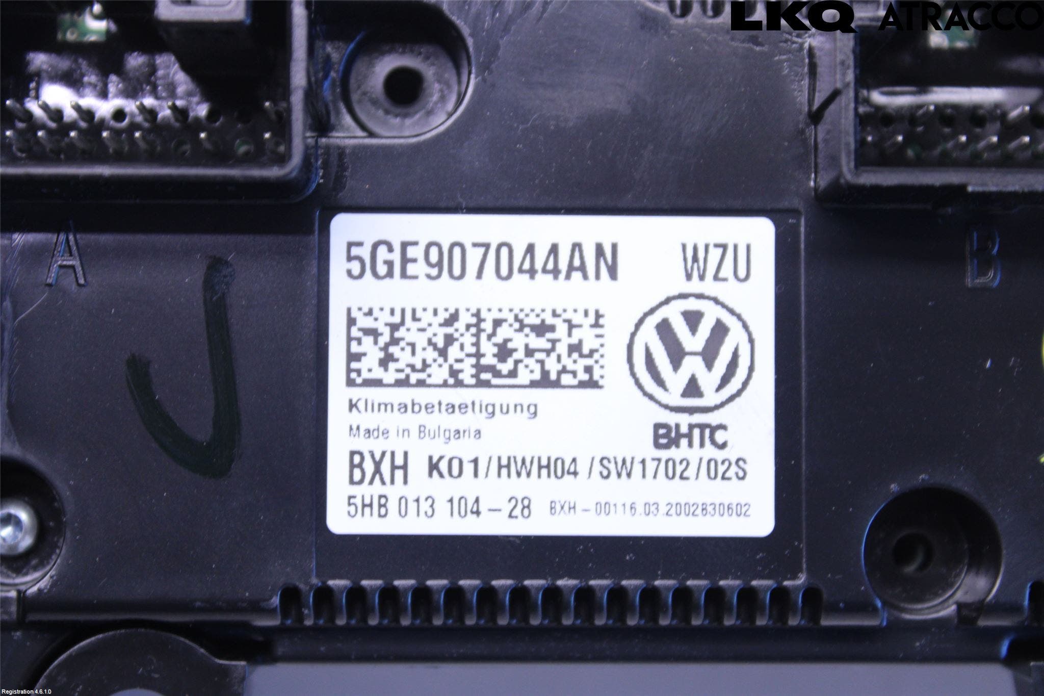 Volkswagen VW GOLF / E-GOLF VII 13-20 Ac Styrenhet Ac Manöveren