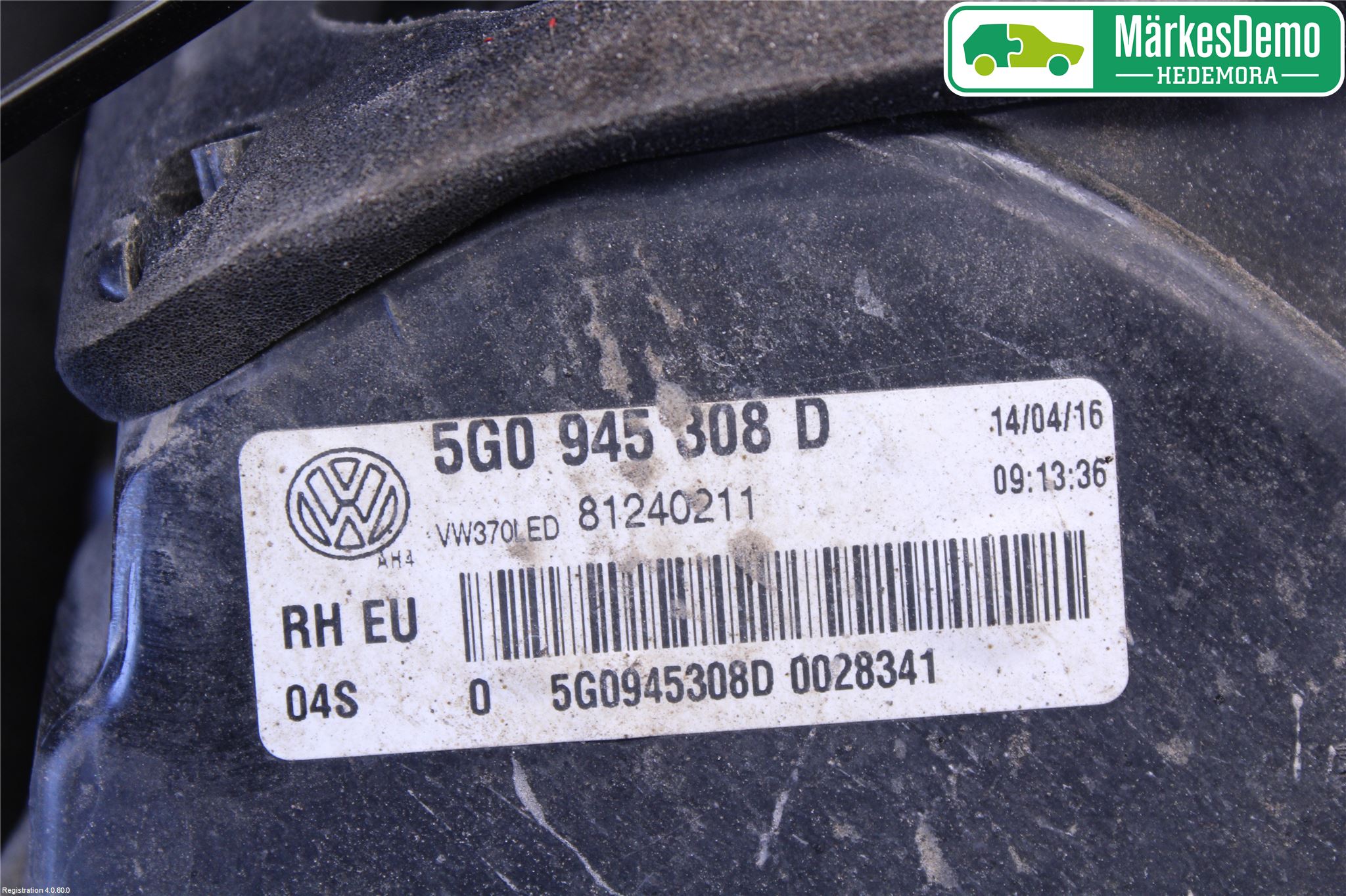 Volkswagen VW GOLF / E-GOLF VII 13-20 Bakljus Lucka Hö
