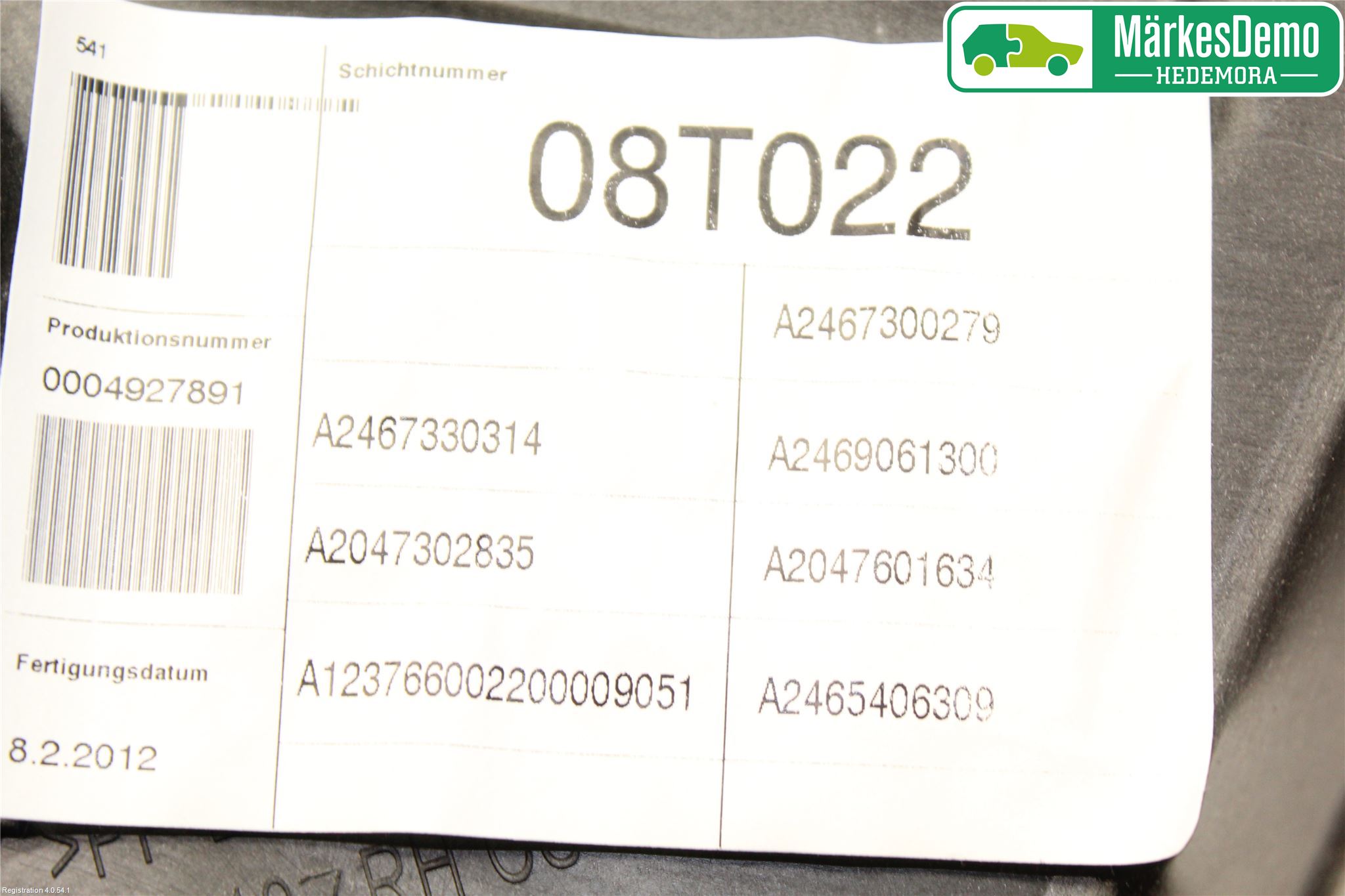 Mercedes-Benz MB B-KLASS (W246/W242) 12-19 Fönsterhiss El Kompl