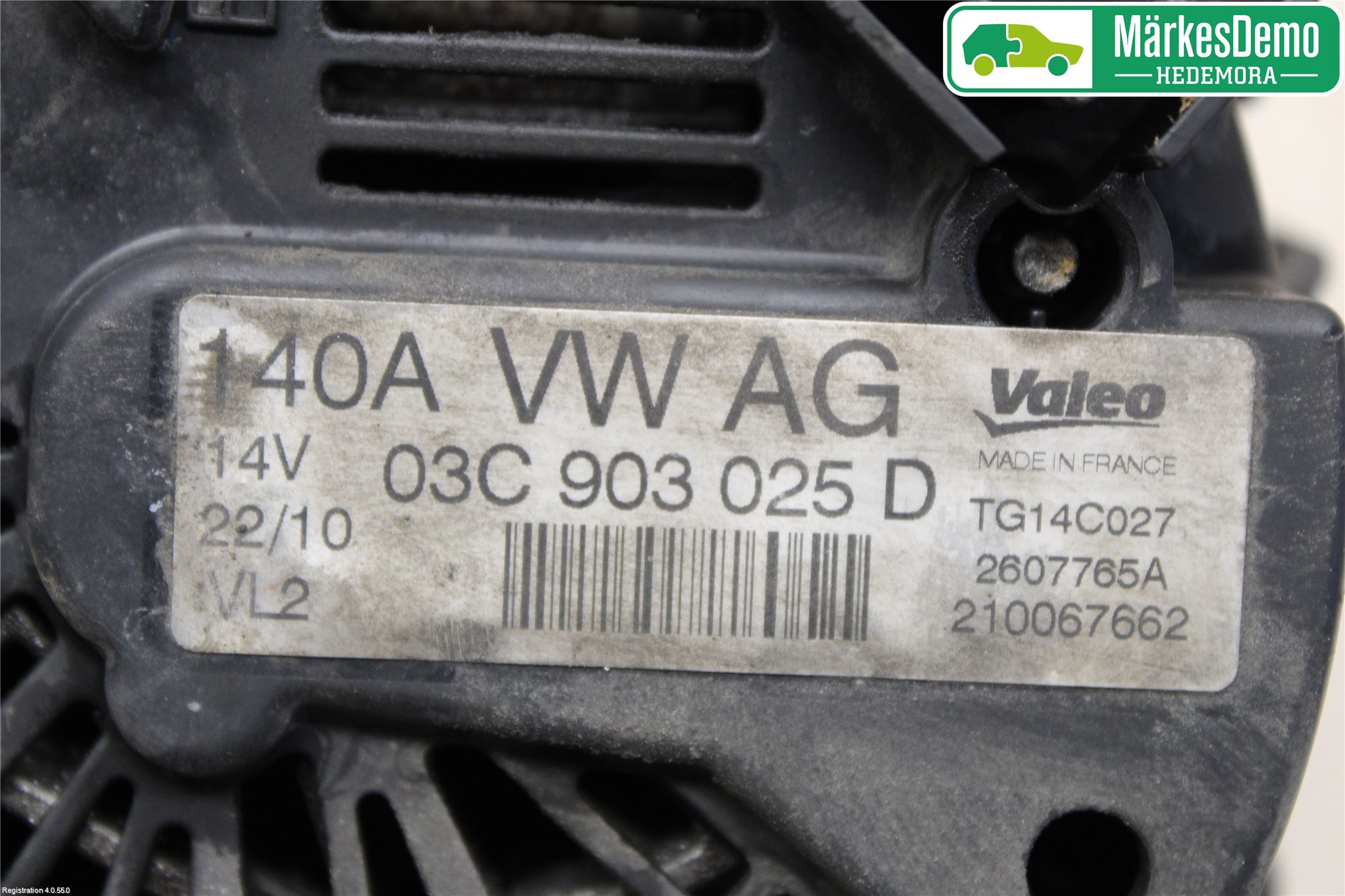 Volkswagen VW GOLF VI 09-13 Generator