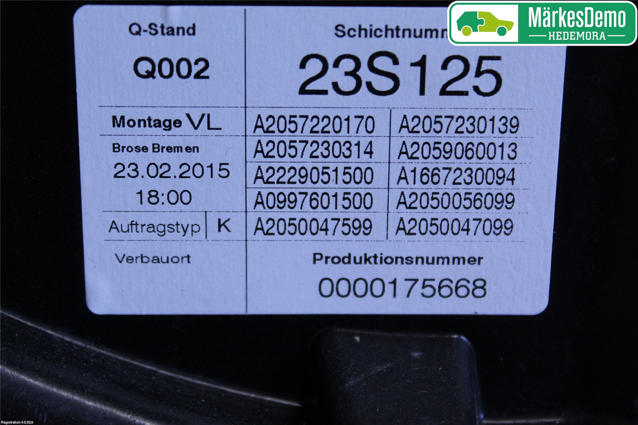 Mercedes-Benz MB C-KLASS (W205) 14-21 Fönsterhiss El Kompl