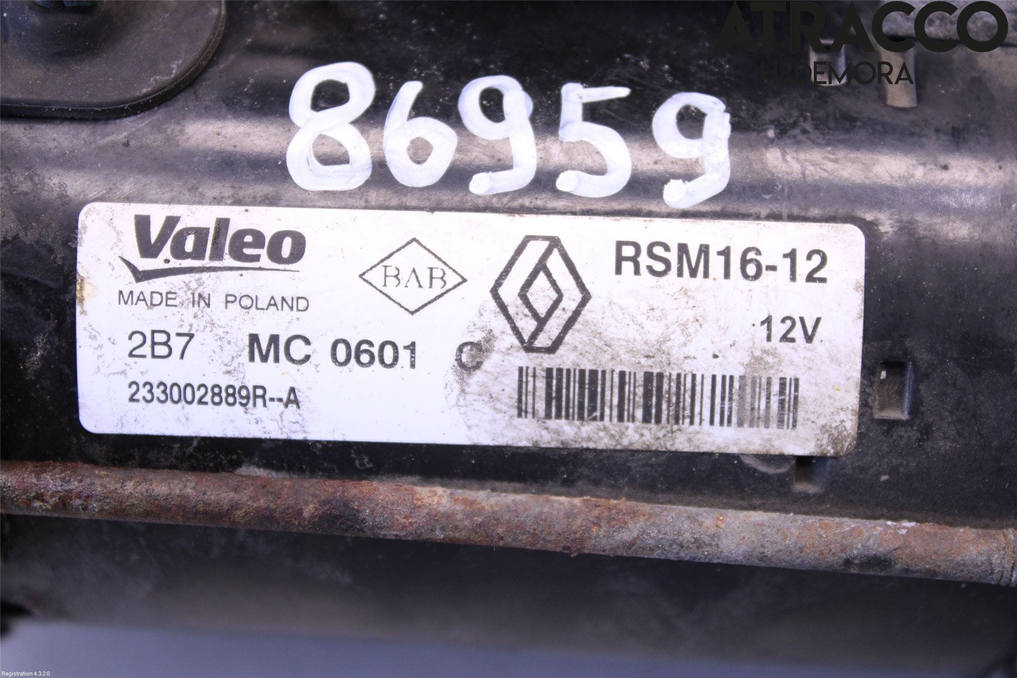 Opel VIVARO 15-19 Startmotor Diesel