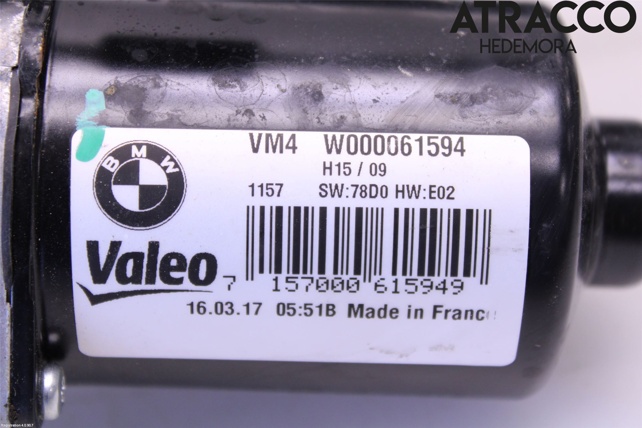 BMW 5 G30/G31/F90 17-23 Torkarmotor Vindruta