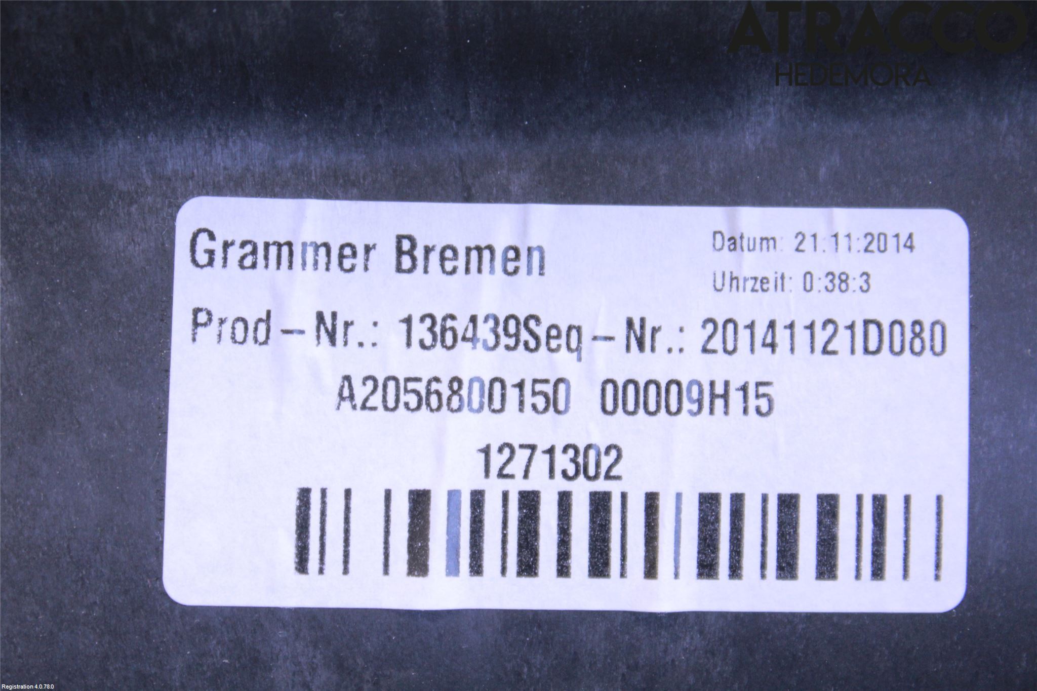 Mercedes-Benz MB C-KLASS (W205) 14-21 Inr Tunnelfack