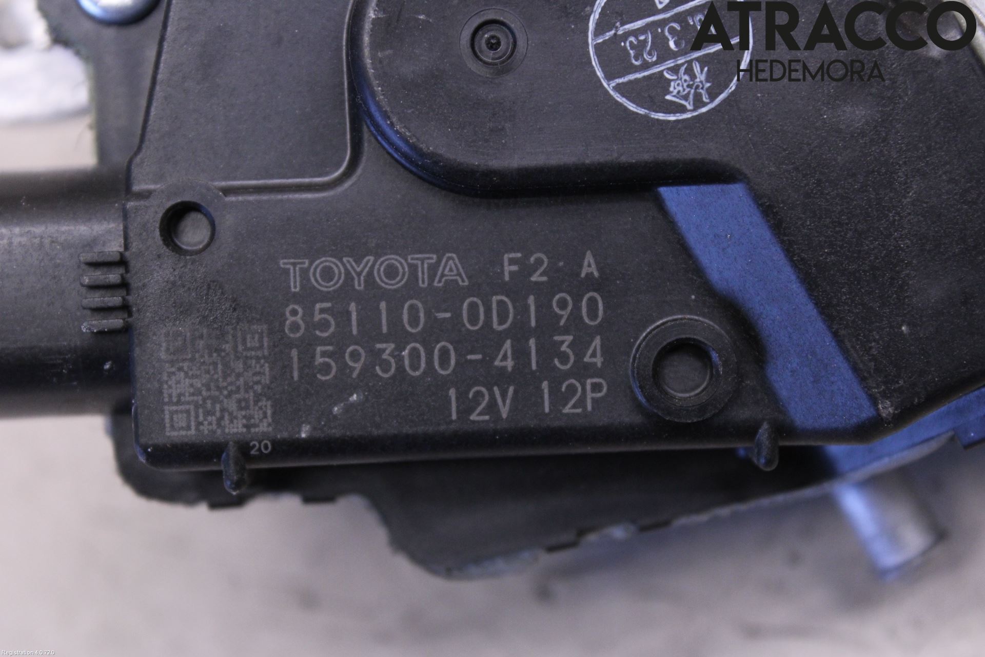 Toyota YARIS XP130 12-14 Torkarmotor Vindruta
