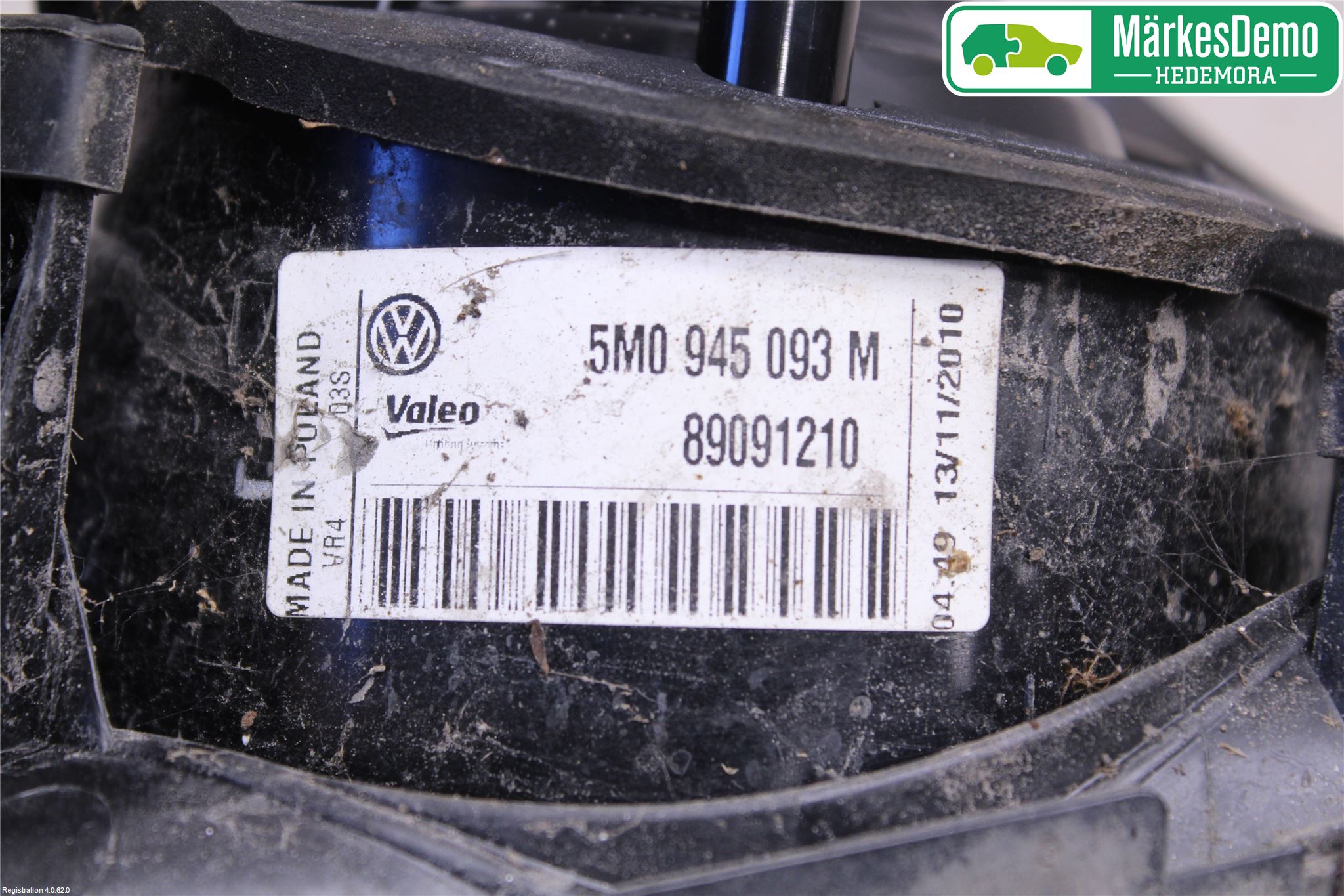 Volkswagen VW GOLF PLUS/CROSS GOLF 04-14 Bakljus Lucka Vä