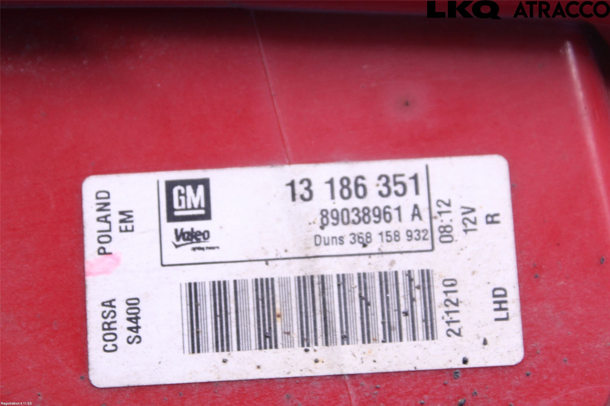 Opel ASTRA J 10-15 Bakljus Höger