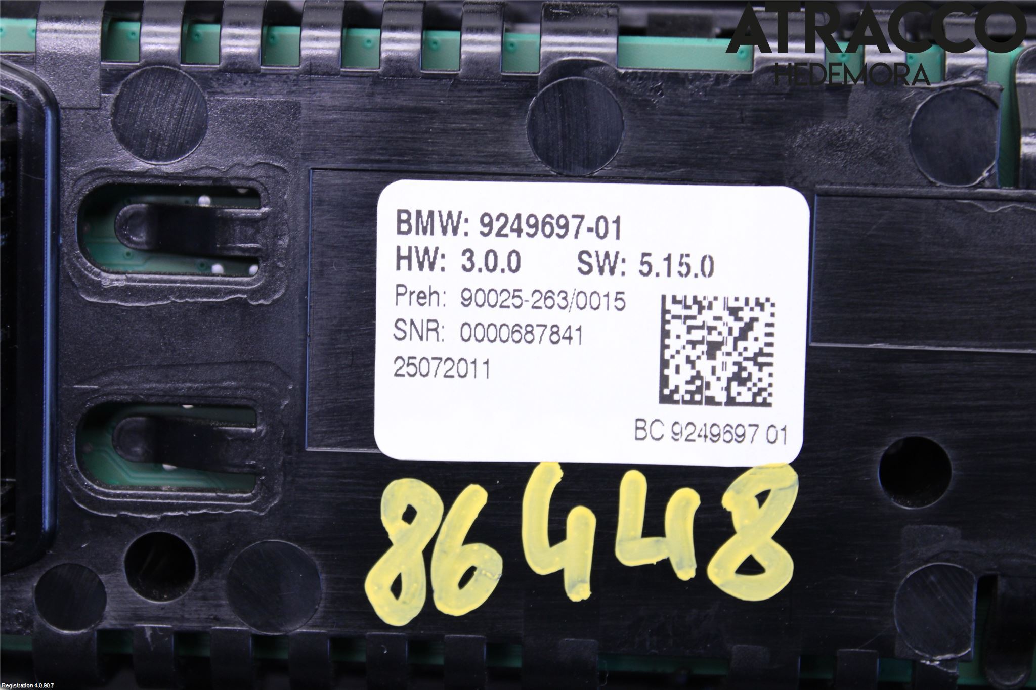 BMW 5 F10/F11/F18 09-17 Ac Styrenhet Ac Manöveren