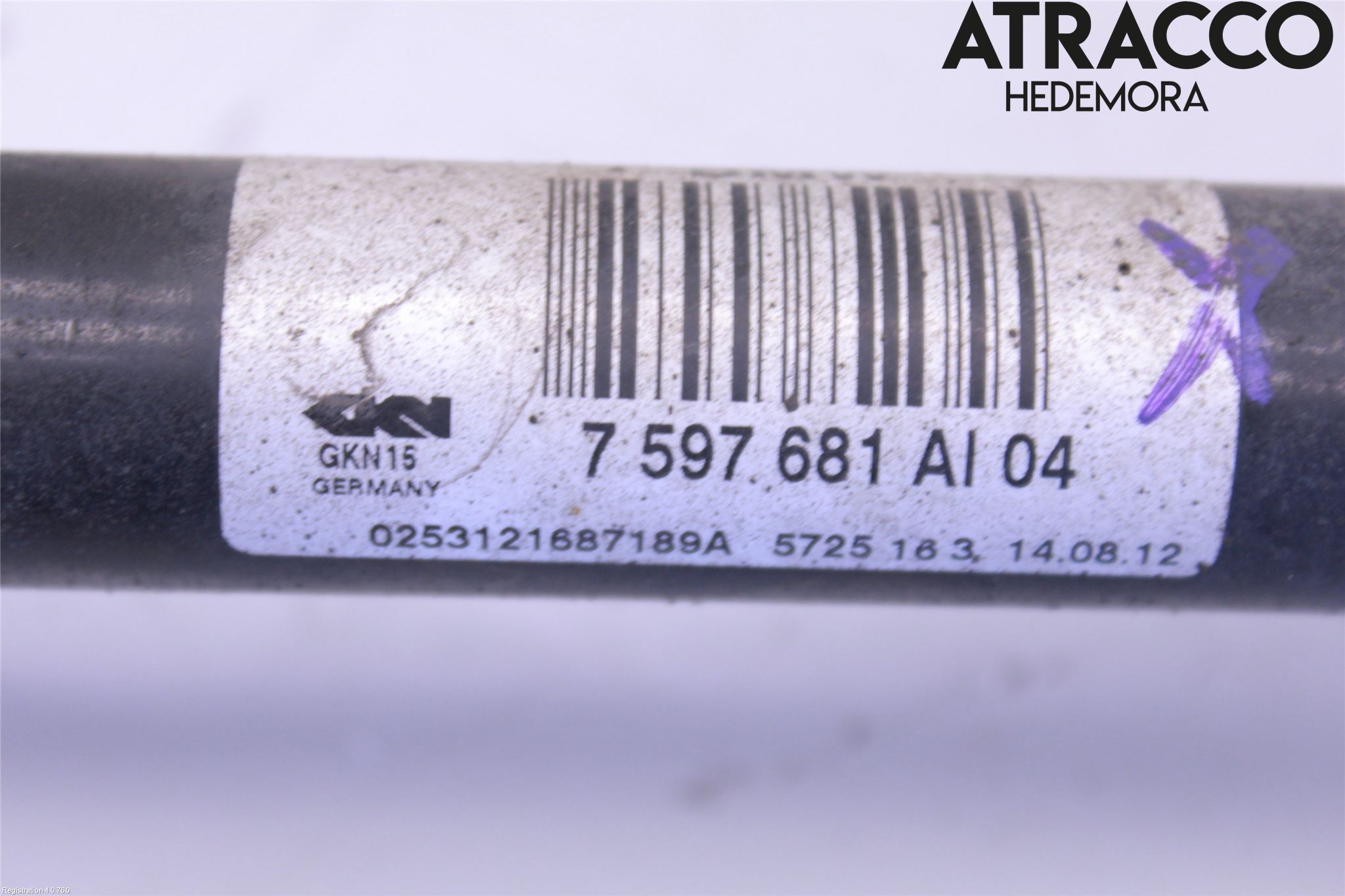 BMW 1 F20/F21 11-19 Drivaxel Bak Vänster