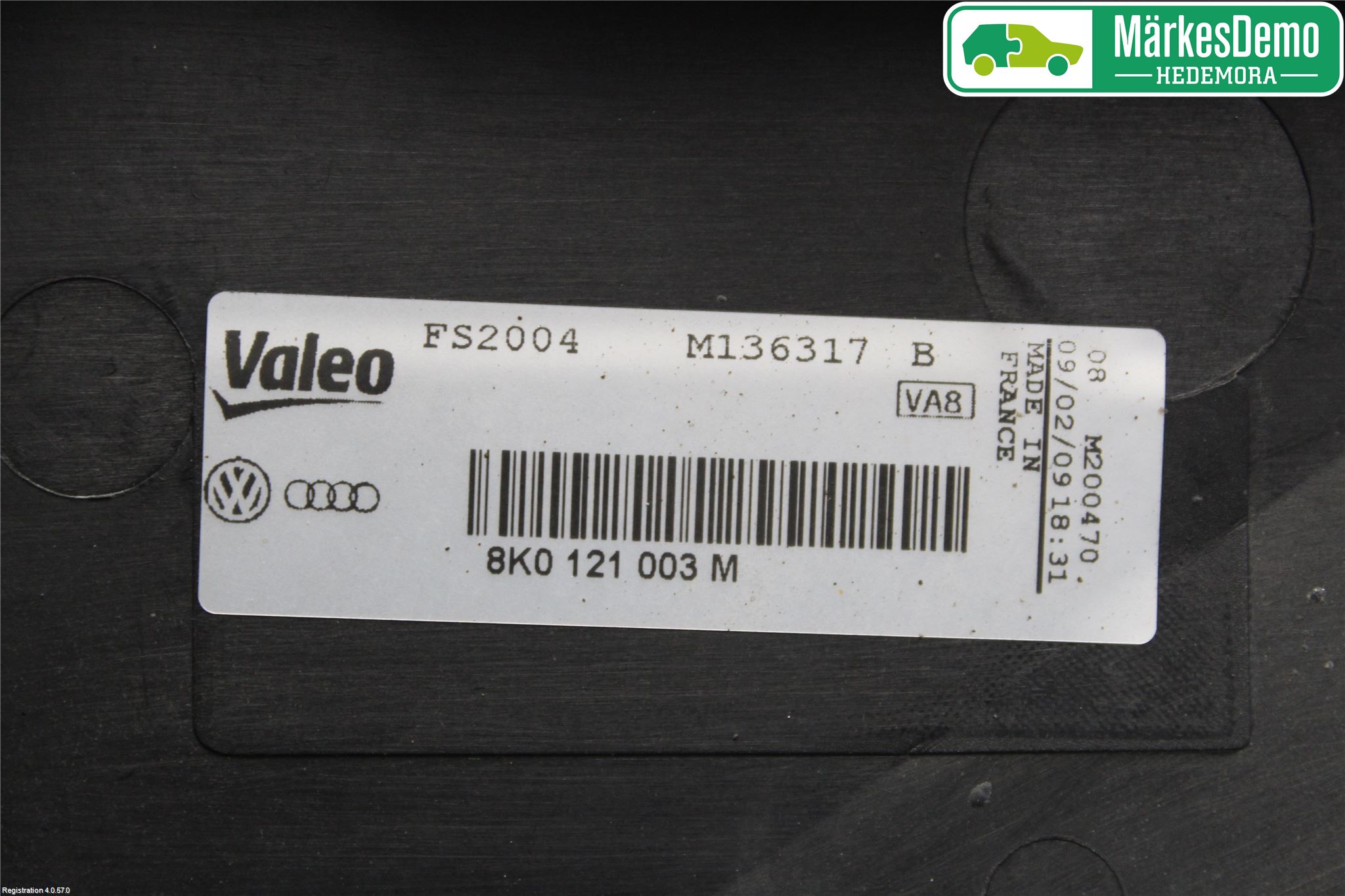 Audi A4/S4 08-11 Kylfläkt El