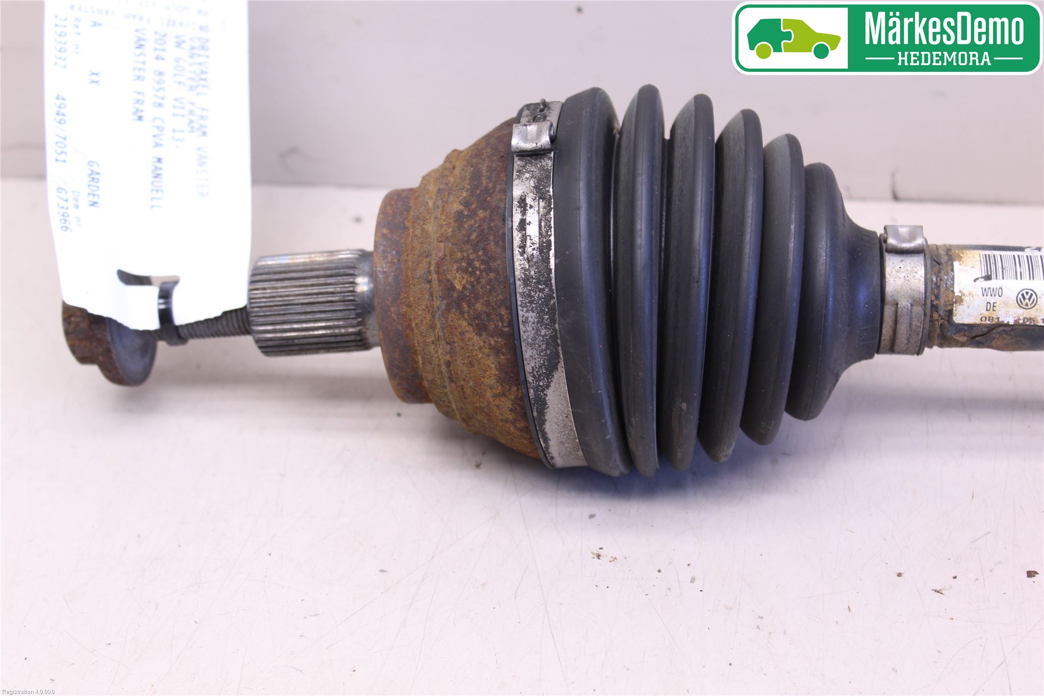 Volkswagen VW GOLF / E-GOLF VII 13-20 Drivaxel Fram Vänster