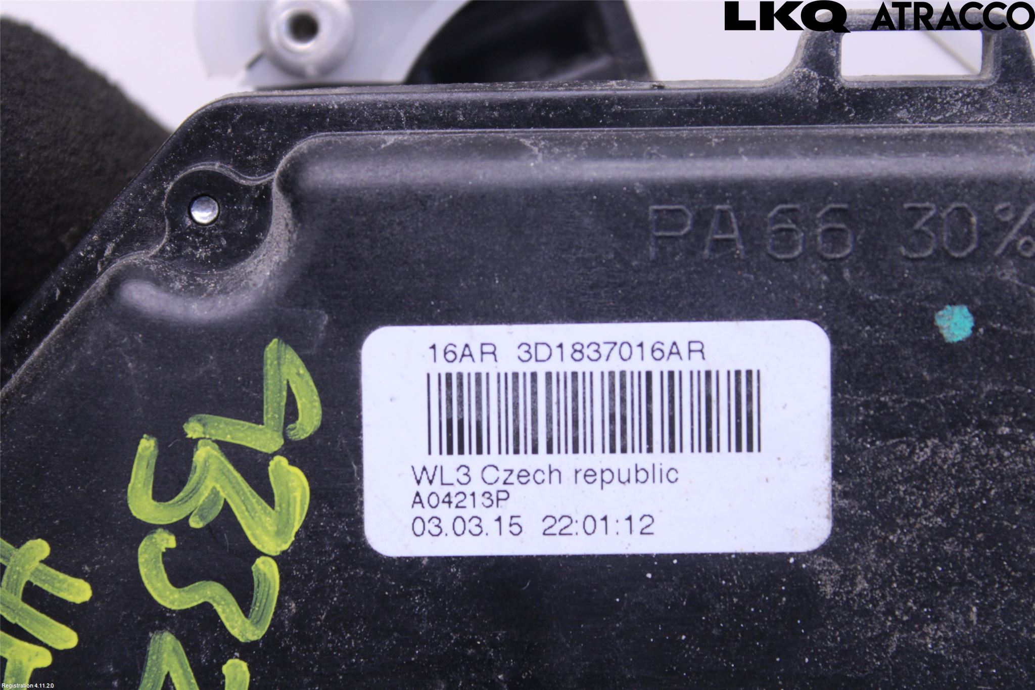 Volkswagen VW CADDY 11-15 Låskista-Dörrlås