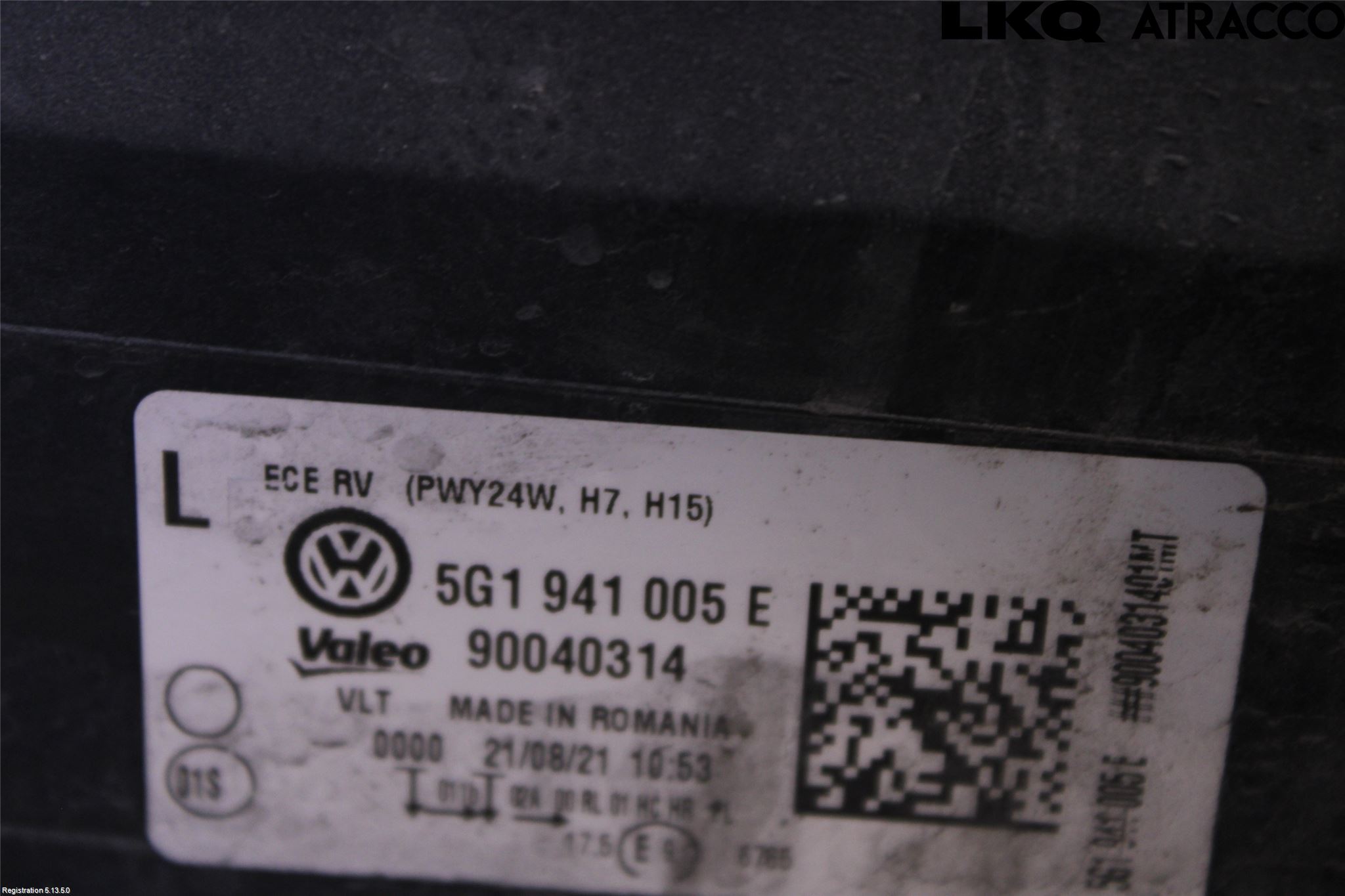 Volkswagen VW GOLF / E-GOLF VII 13-20 Strålkastare Vänster